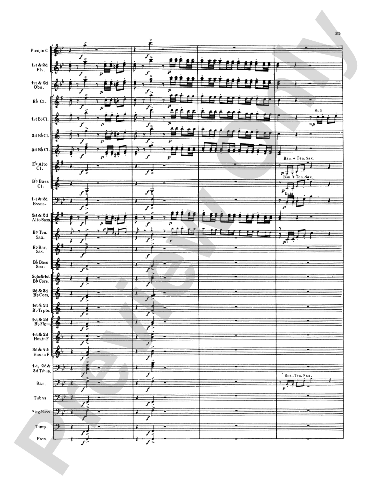 Italian in Algiers: Concert Band Conductor Score & Parts