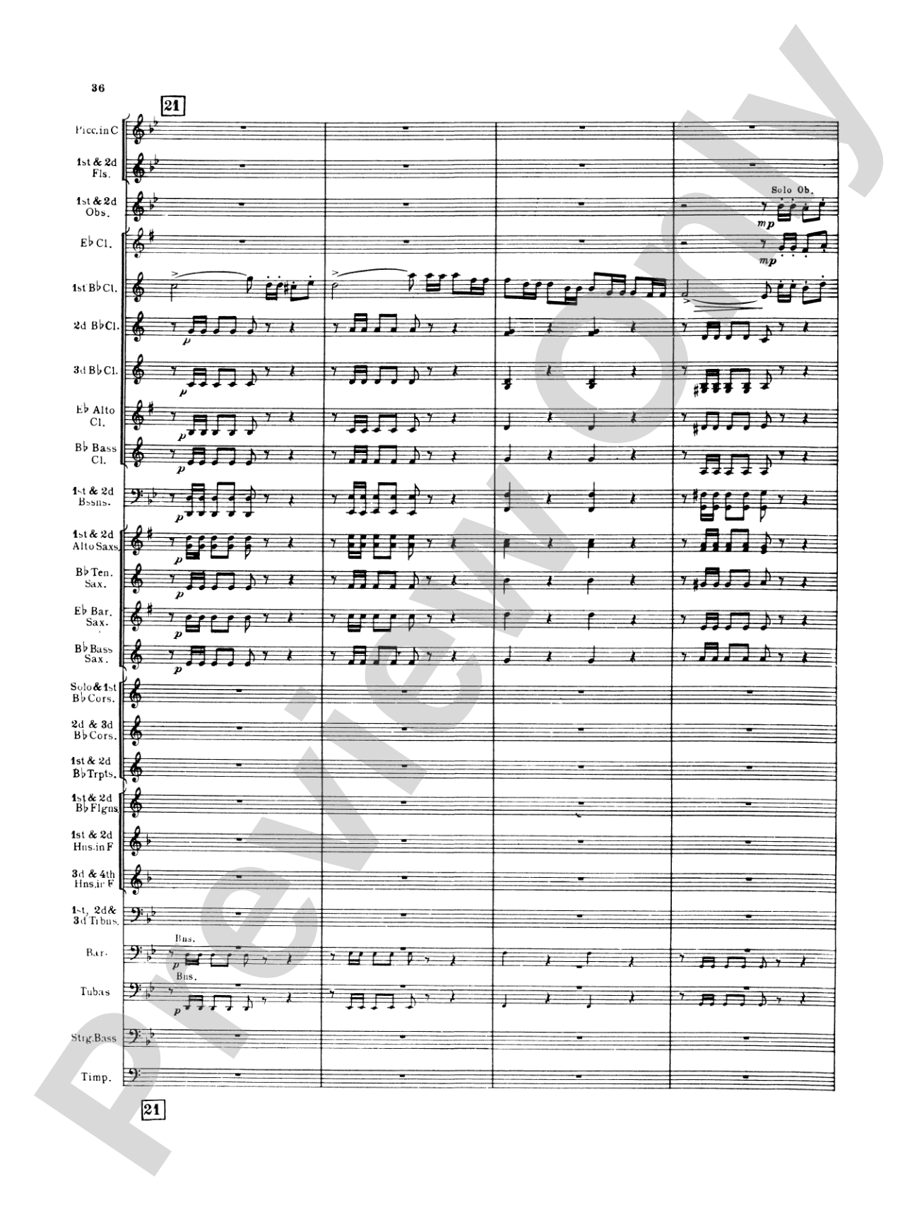 Italian in Algiers: Concert Band Conductor Score & Parts