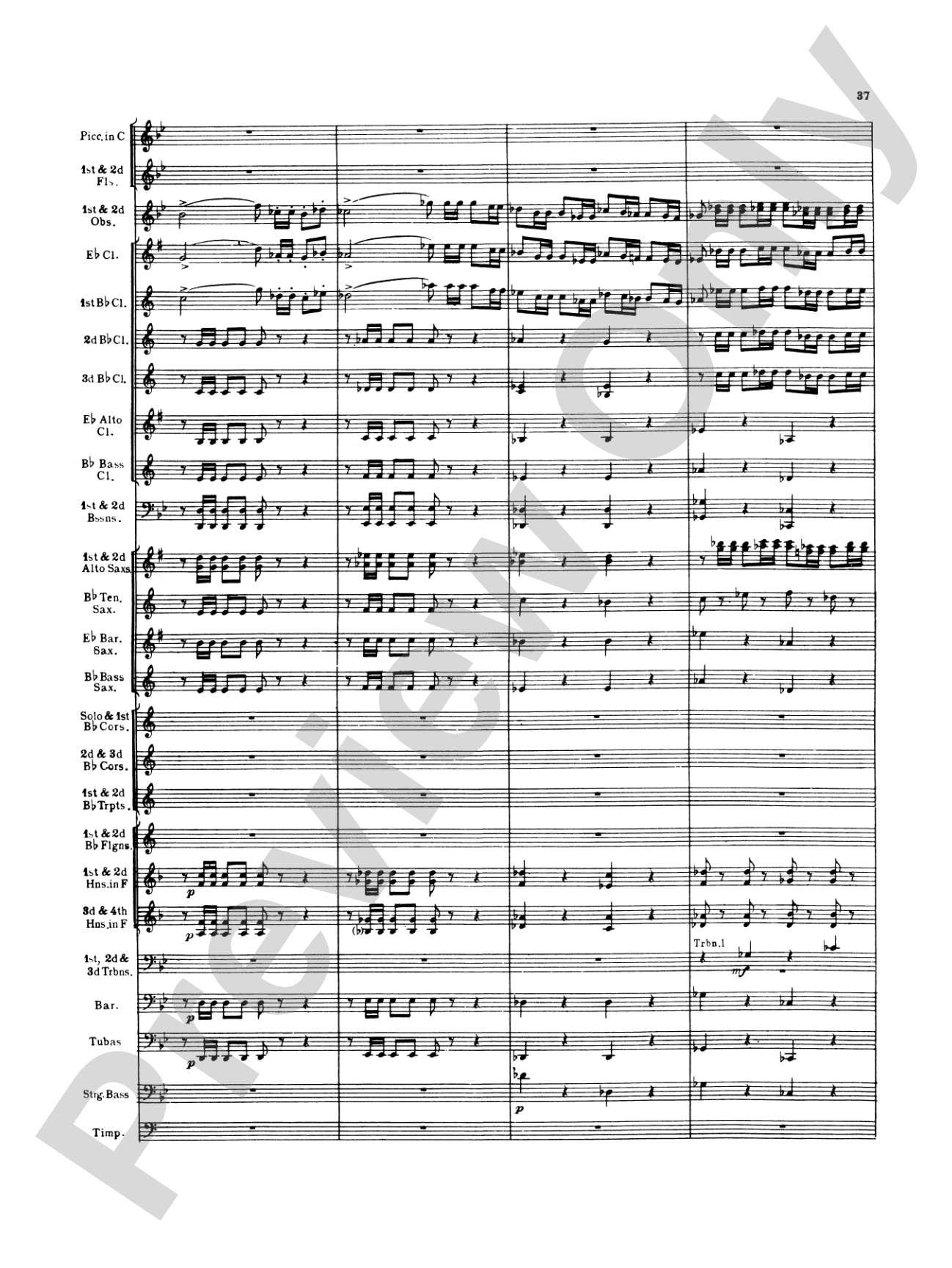 Italian in Algiers: Concert Band Conductor Score & Parts