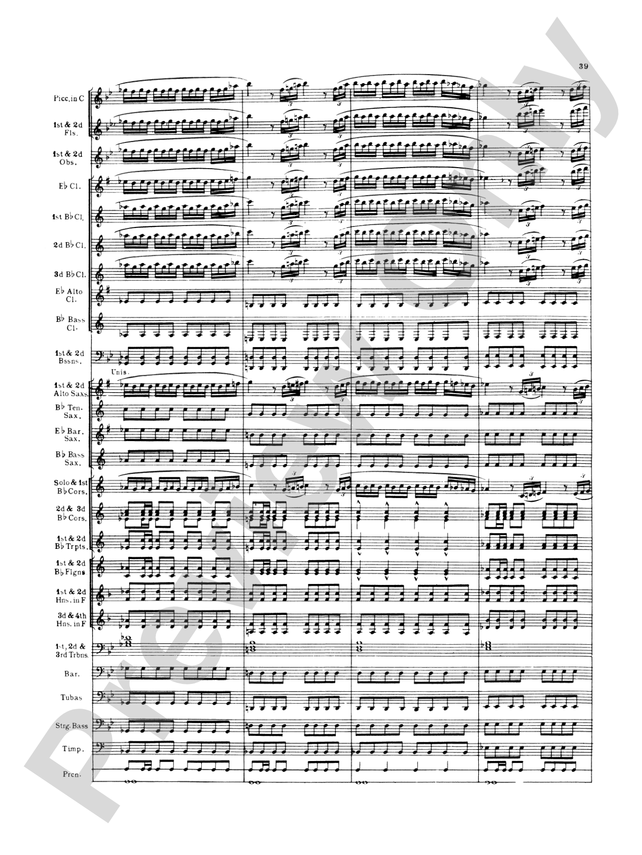 Italian in Algiers: Concert Band Conductor Score & Parts