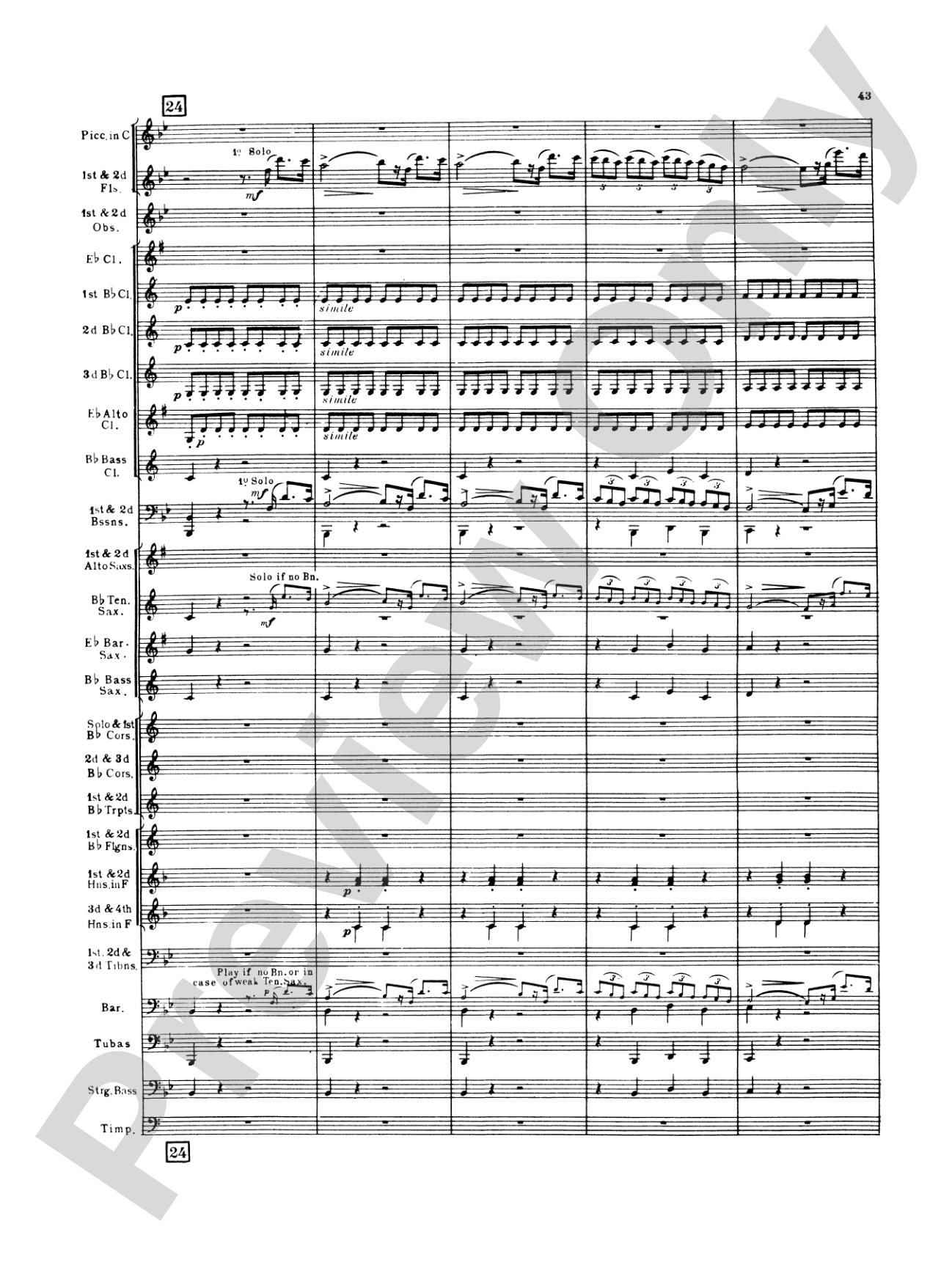 Italian in Algiers: Concert Band Conductor Score & Parts