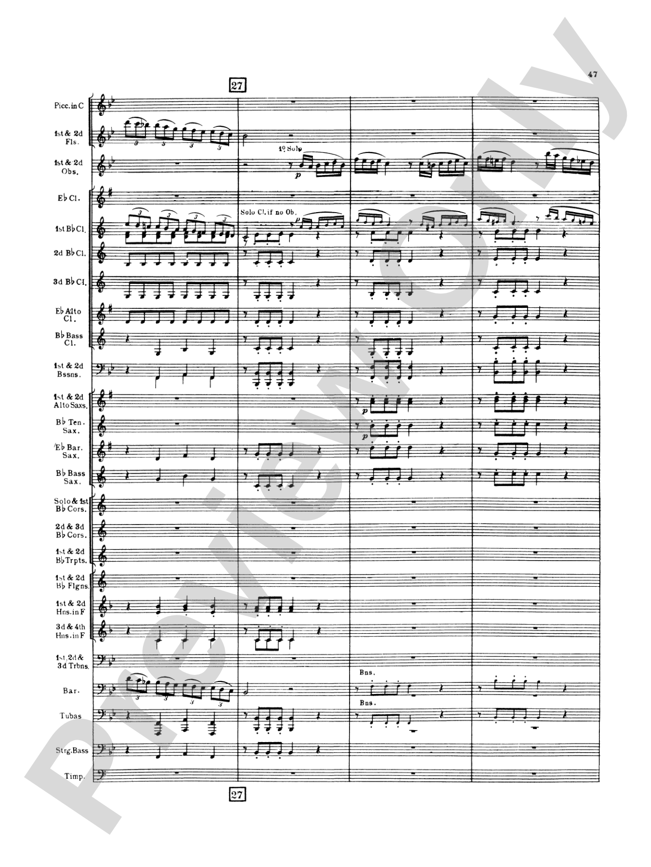 Italian in Algiers: Concert Band Conductor Score & Parts