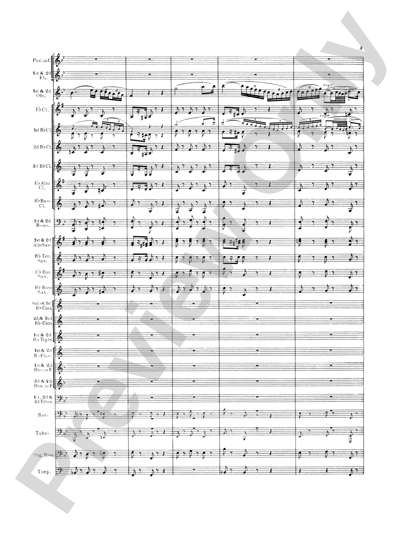 Italian in Algiers: Concert Band Conductor Score & Parts