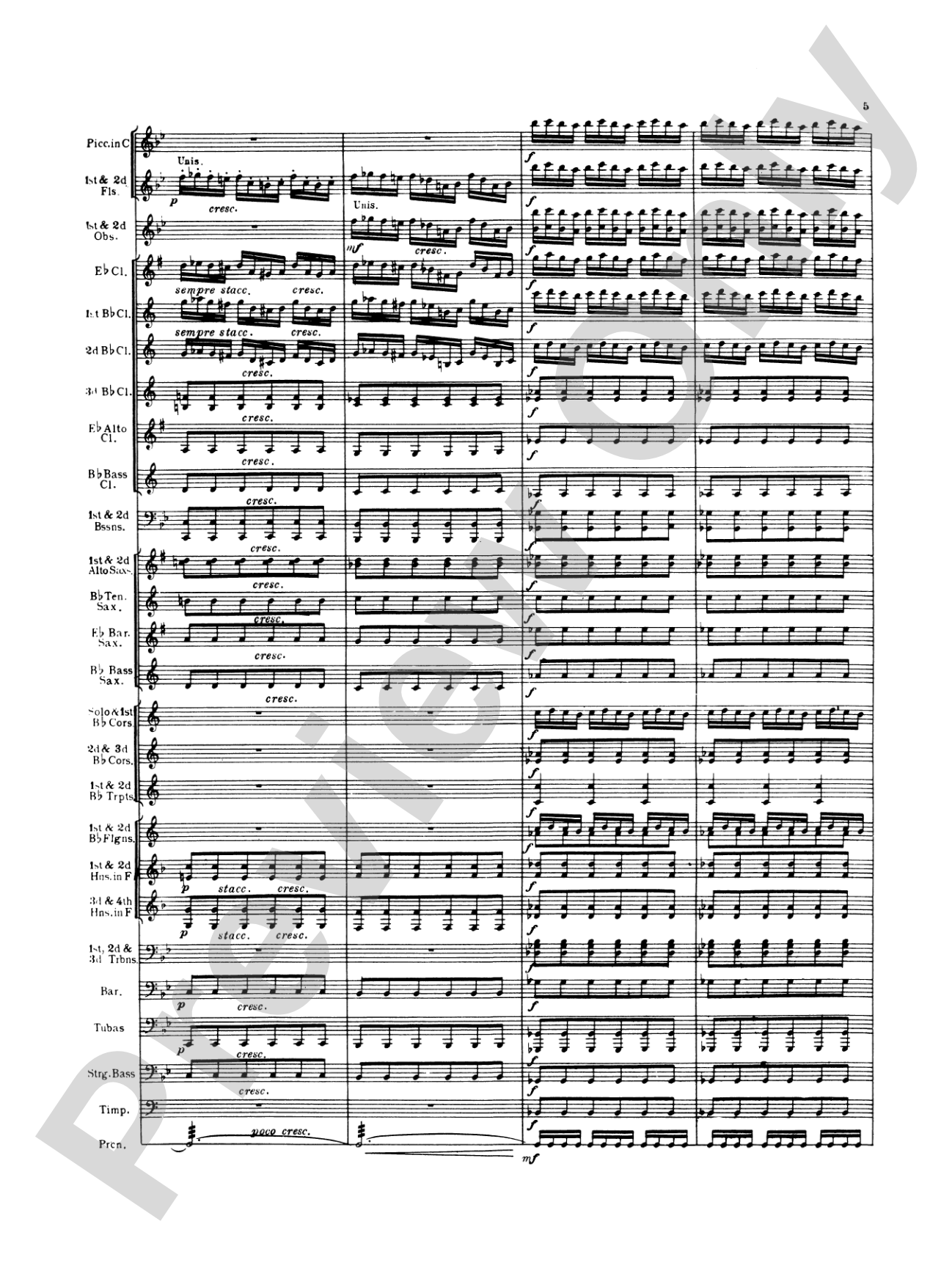 Italian in Algiers: Concert Band Conductor Score & Parts