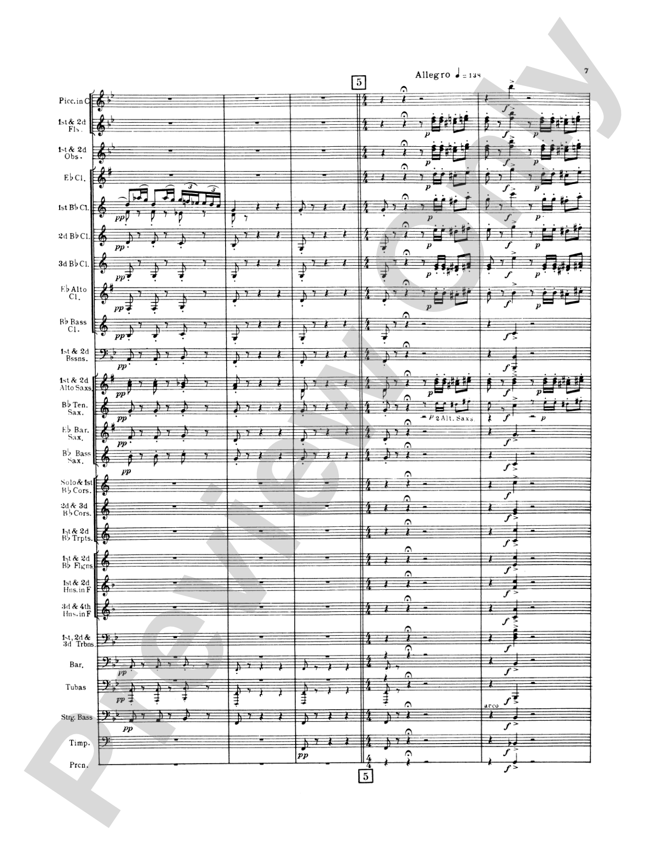 Italian in Algiers: Concert Band Conductor Score & Parts