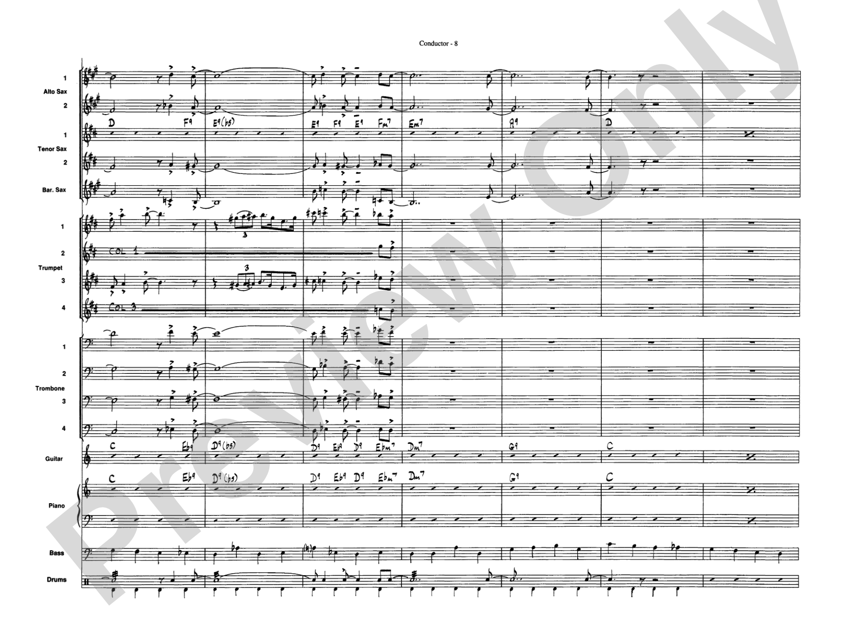 Take the "A" Train: Jazz Ensemble Conductor Score & Parts