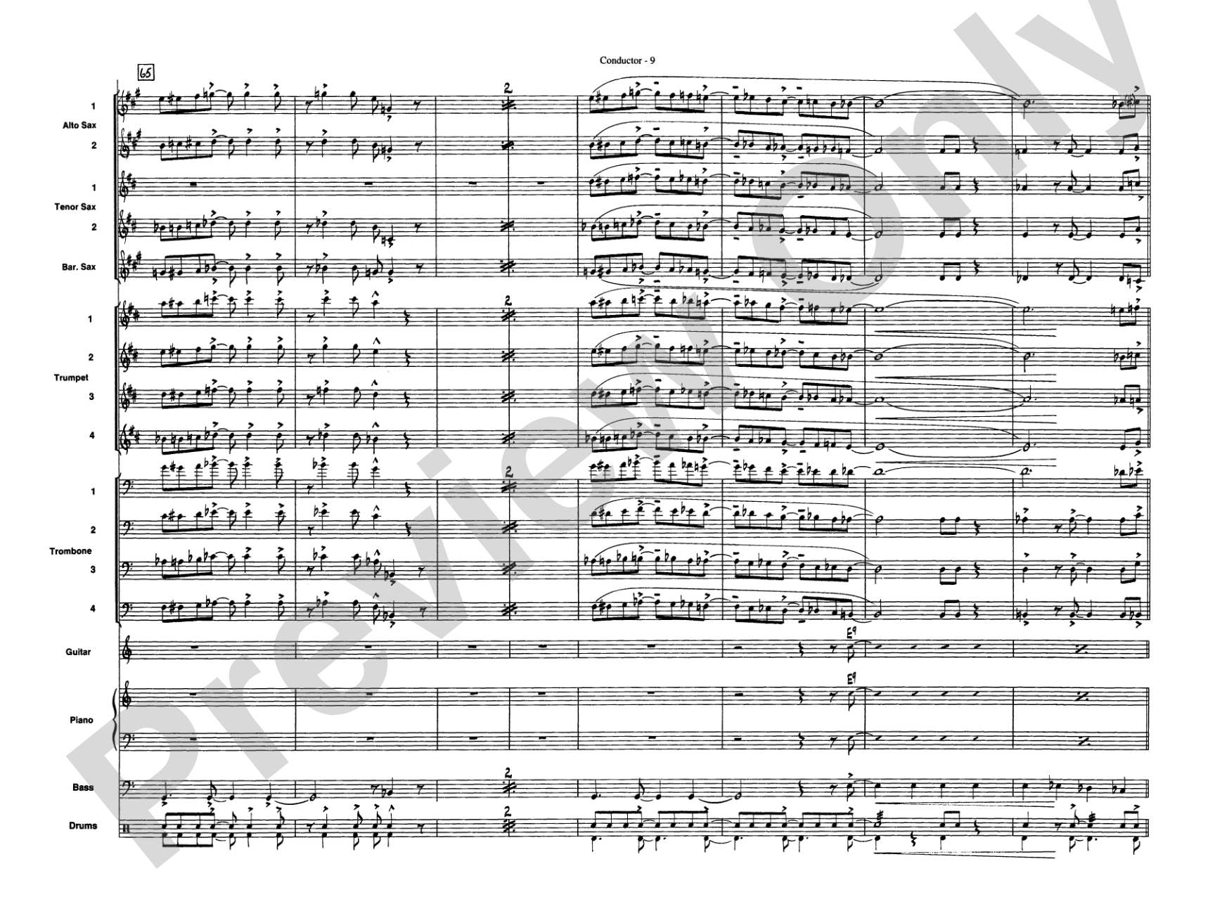 Take the "A" Train: Jazz Ensemble Conductor Score & Parts