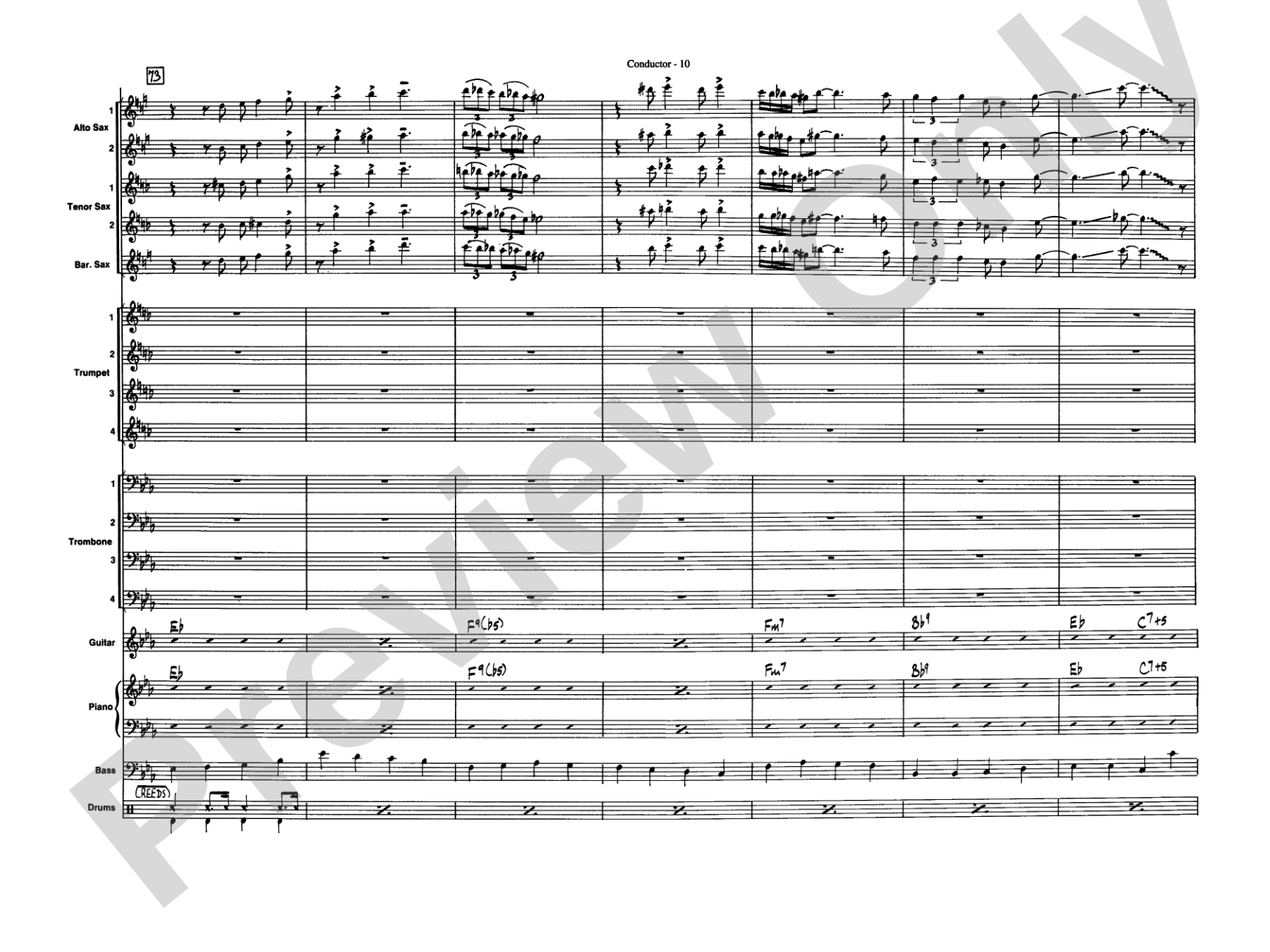 Take the "A" Train: Jazz Ensemble Conductor Score & Parts