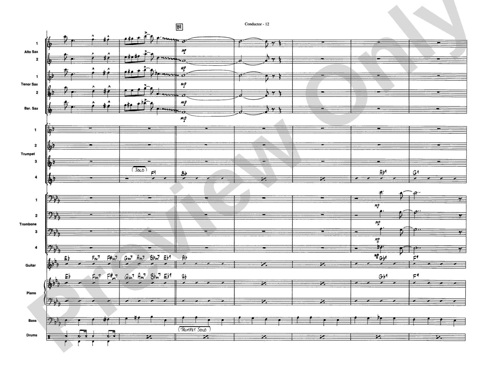Take the "A" Train: Jazz Ensemble Conductor Score & Parts