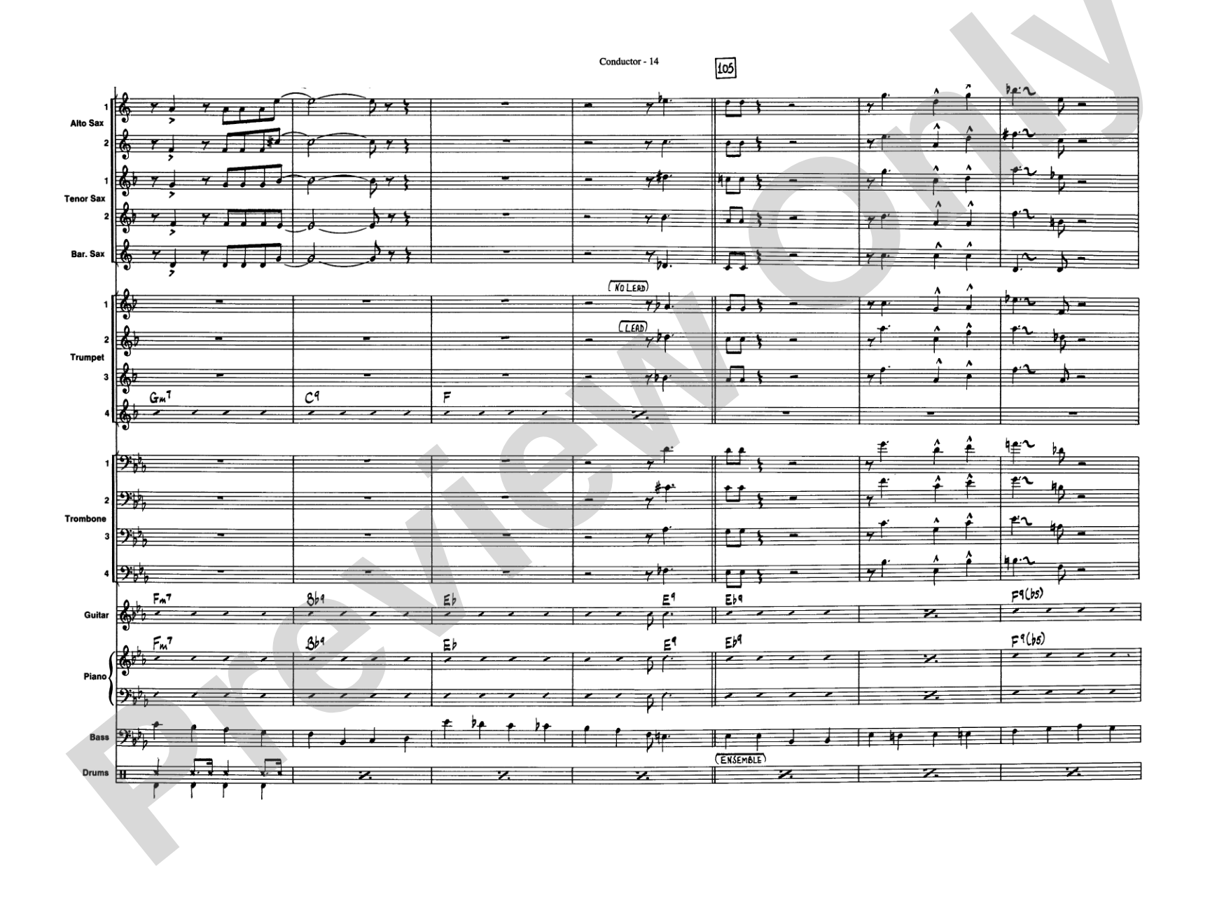Take the "A" Train: Jazz Ensemble Conductor Score & Parts