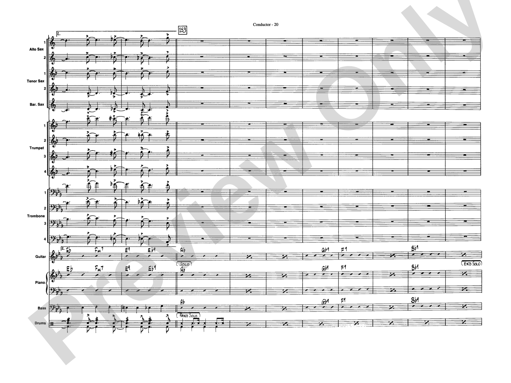 Take the "A" Train: Jazz Ensemble Conductor Score & Parts