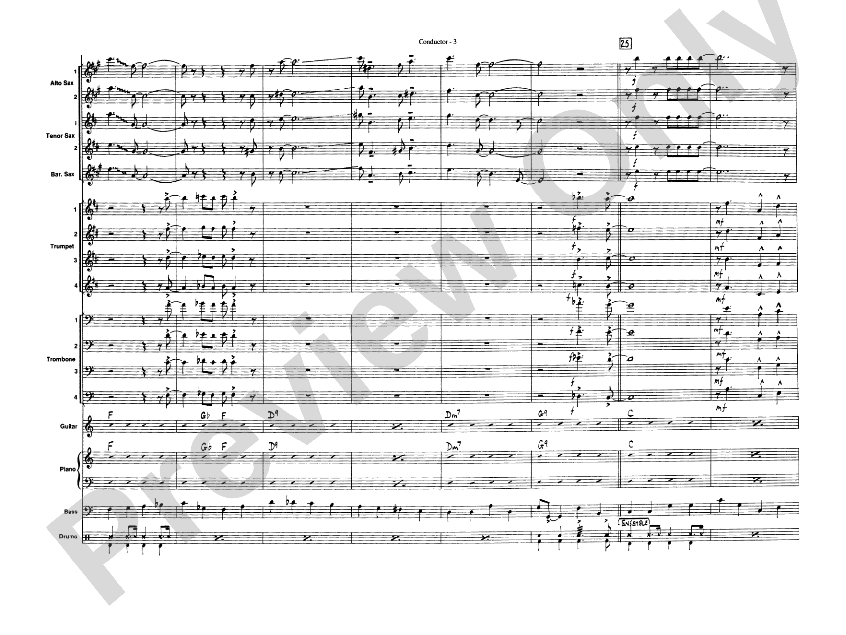 Take the "A" Train: Jazz Ensemble Conductor Score & Parts