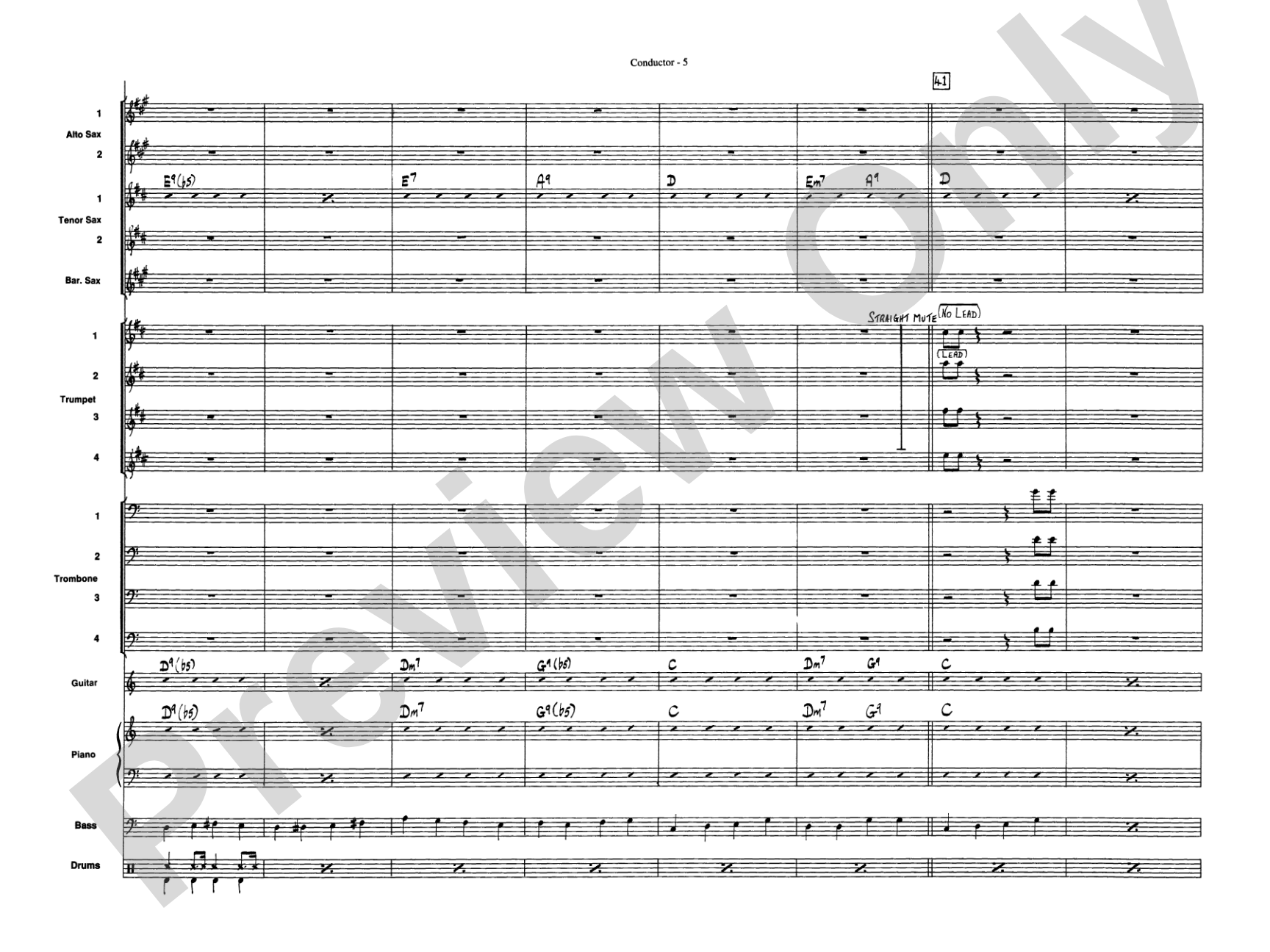 Take the "A" Train: Jazz Ensemble Conductor Score & Parts