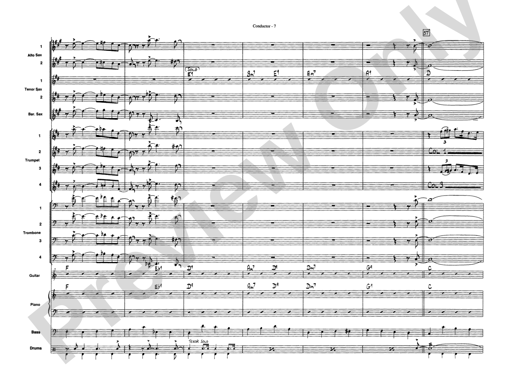 Take the "A" Train: Jazz Ensemble Conductor Score & Parts