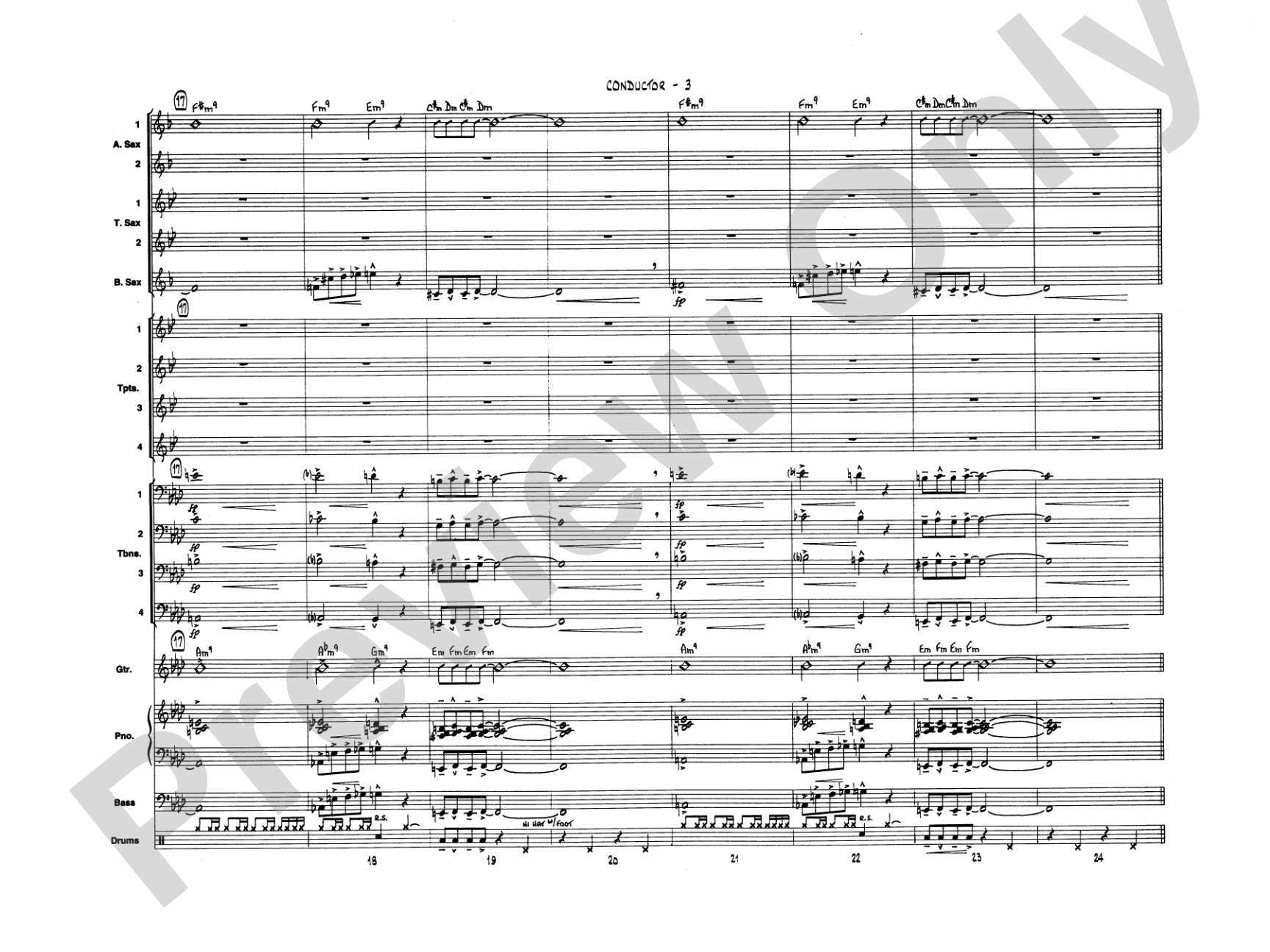 James Bond Theme: Jazz Ensemble Conductor Score & Parts
