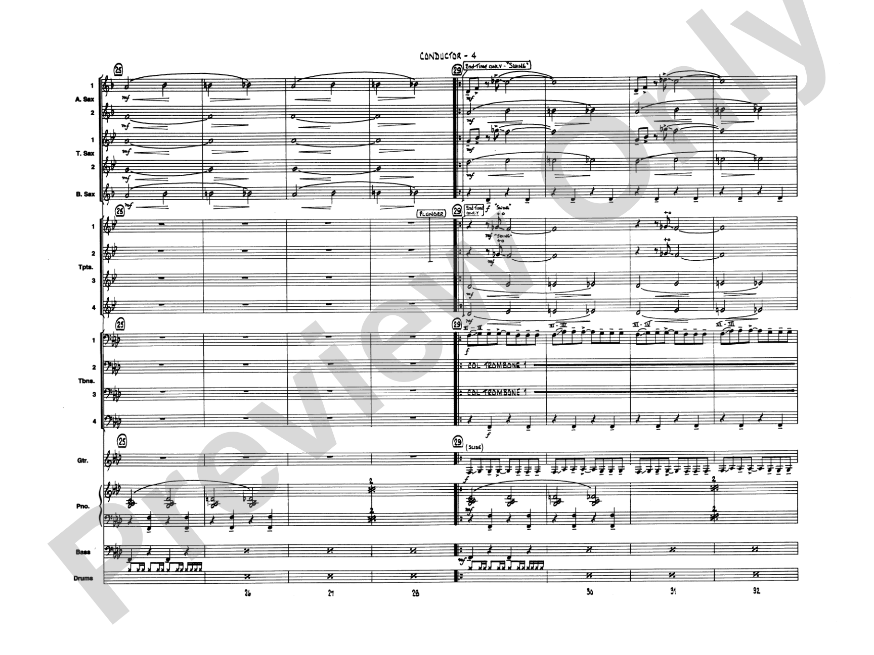 James Bond Theme: Jazz Ensemble Conductor Score & Parts