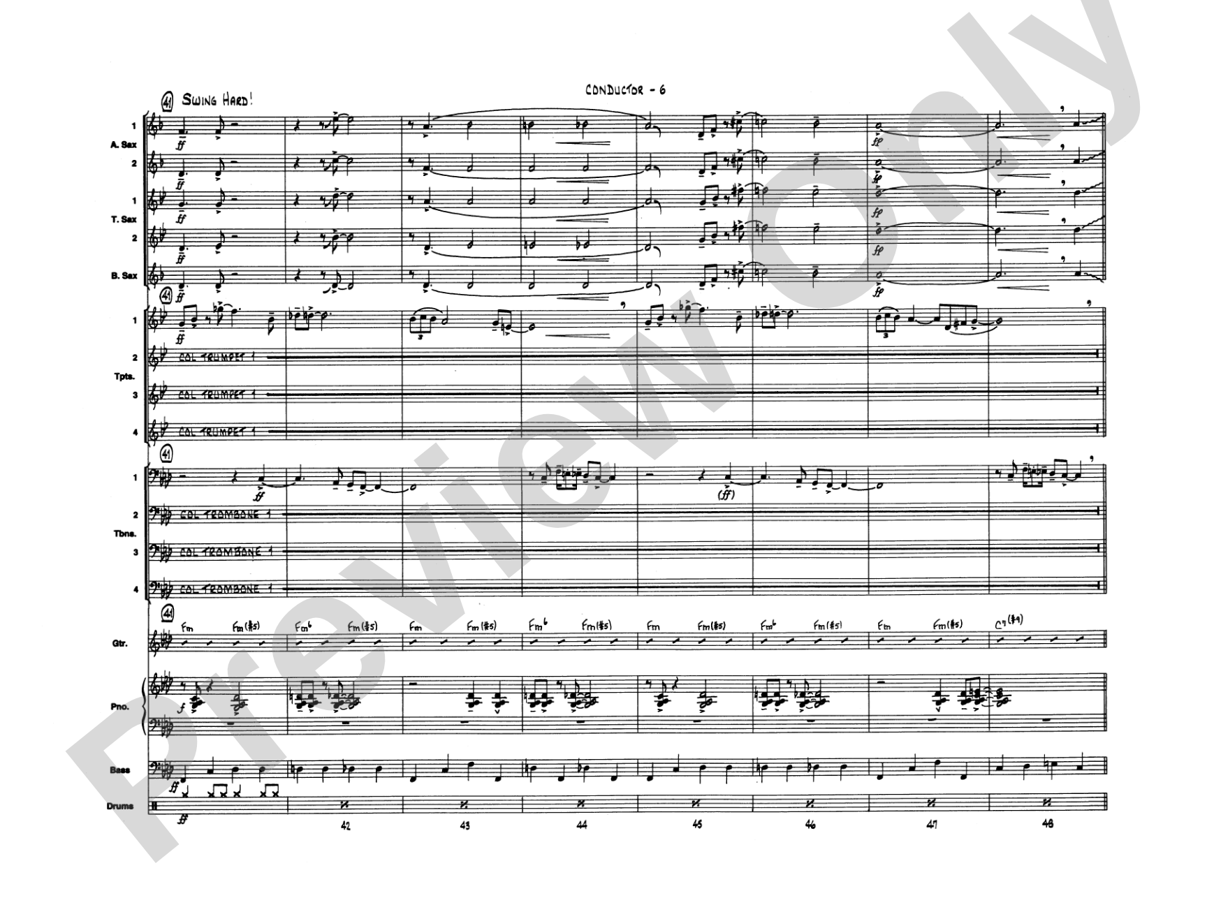 James Bond Theme: Jazz Ensemble Conductor Score & Parts
