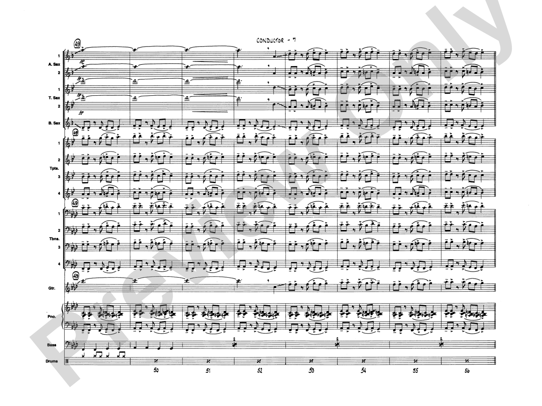 James Bond Theme: Jazz Ensemble Conductor Score & Parts