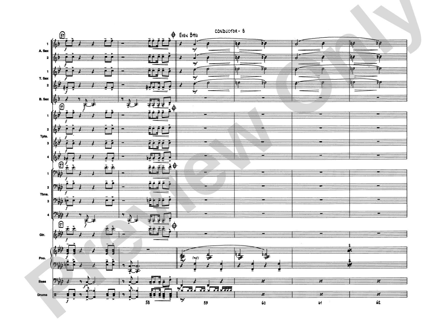 James Bond Theme: Jazz Ensemble Conductor Score & Parts