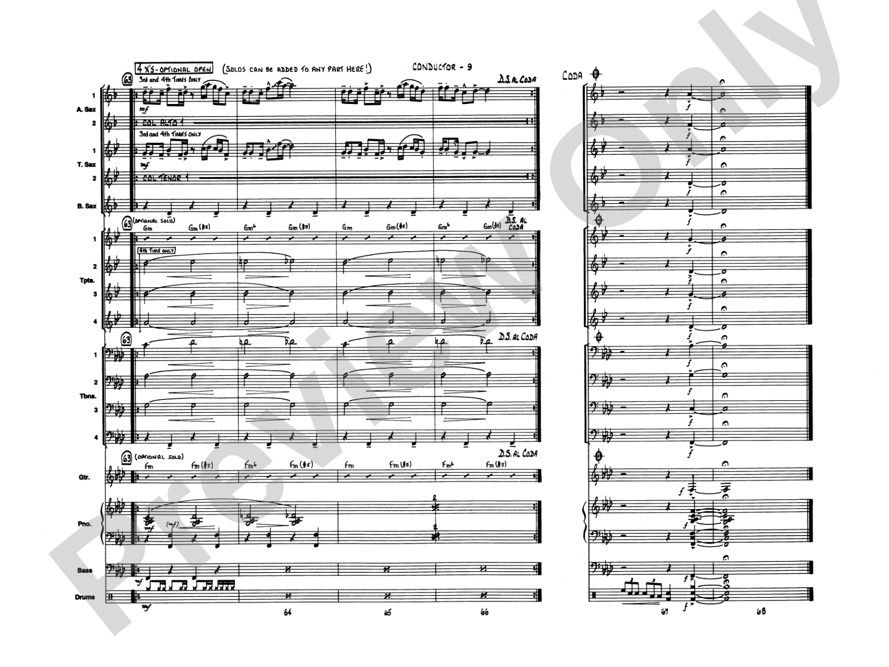 James Bond Theme: Jazz Ensemble Conductor Score & Parts