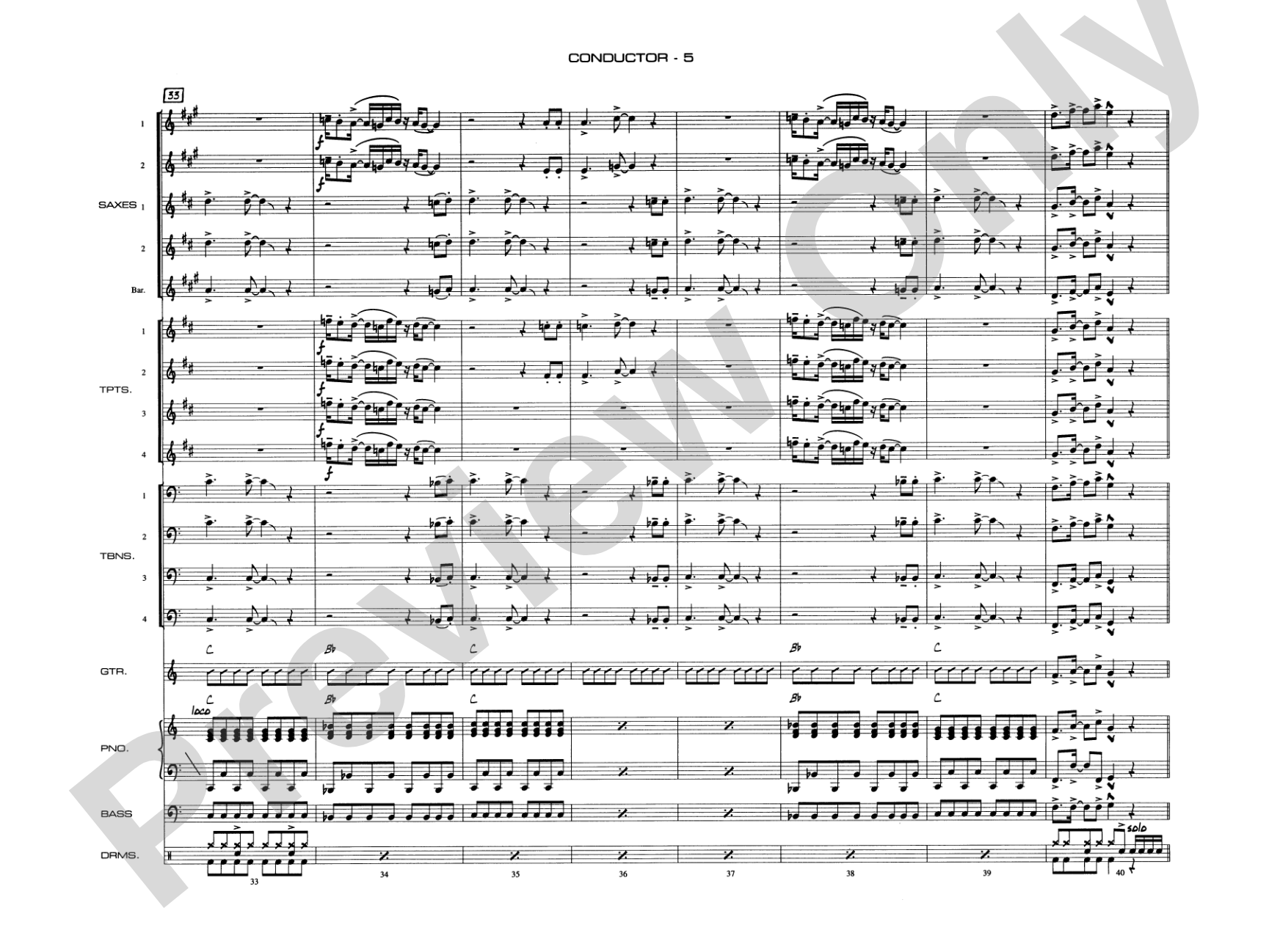 Soul Man: Jazz Ensemble Conductor Score & Parts