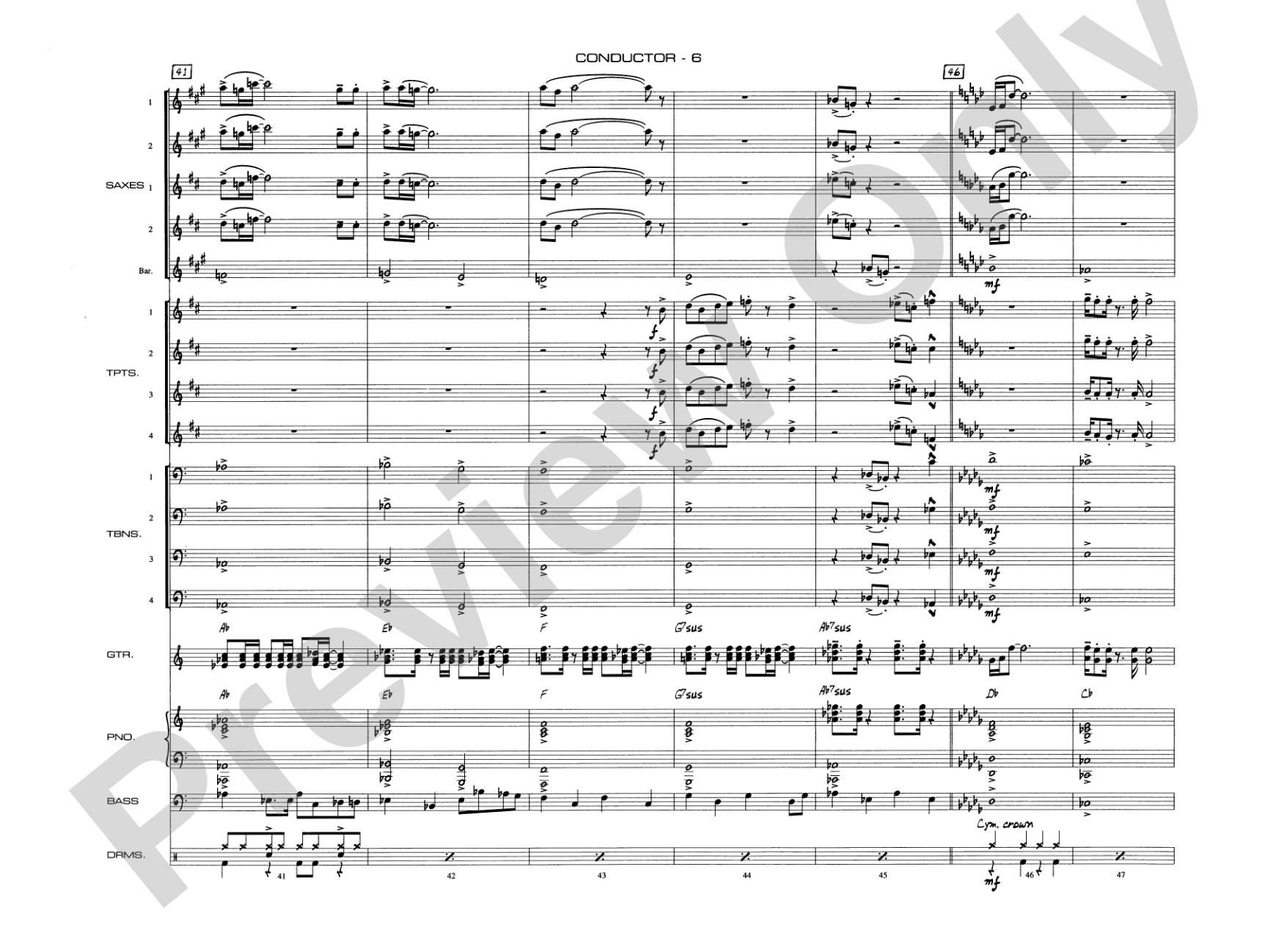 Soul Man: Jazz Ensemble Conductor Score & Parts