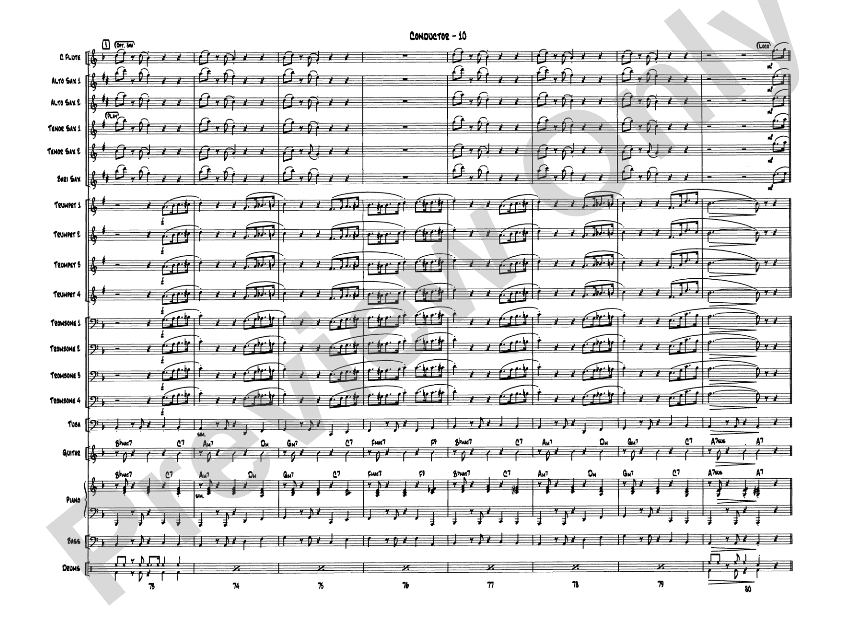 Take Five: Jazz Ensemble Conductor Score & Parts