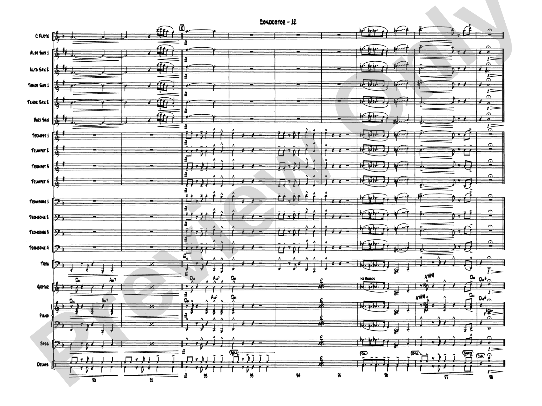 Take Five: Jazz Ensemble Conductor Score & Parts