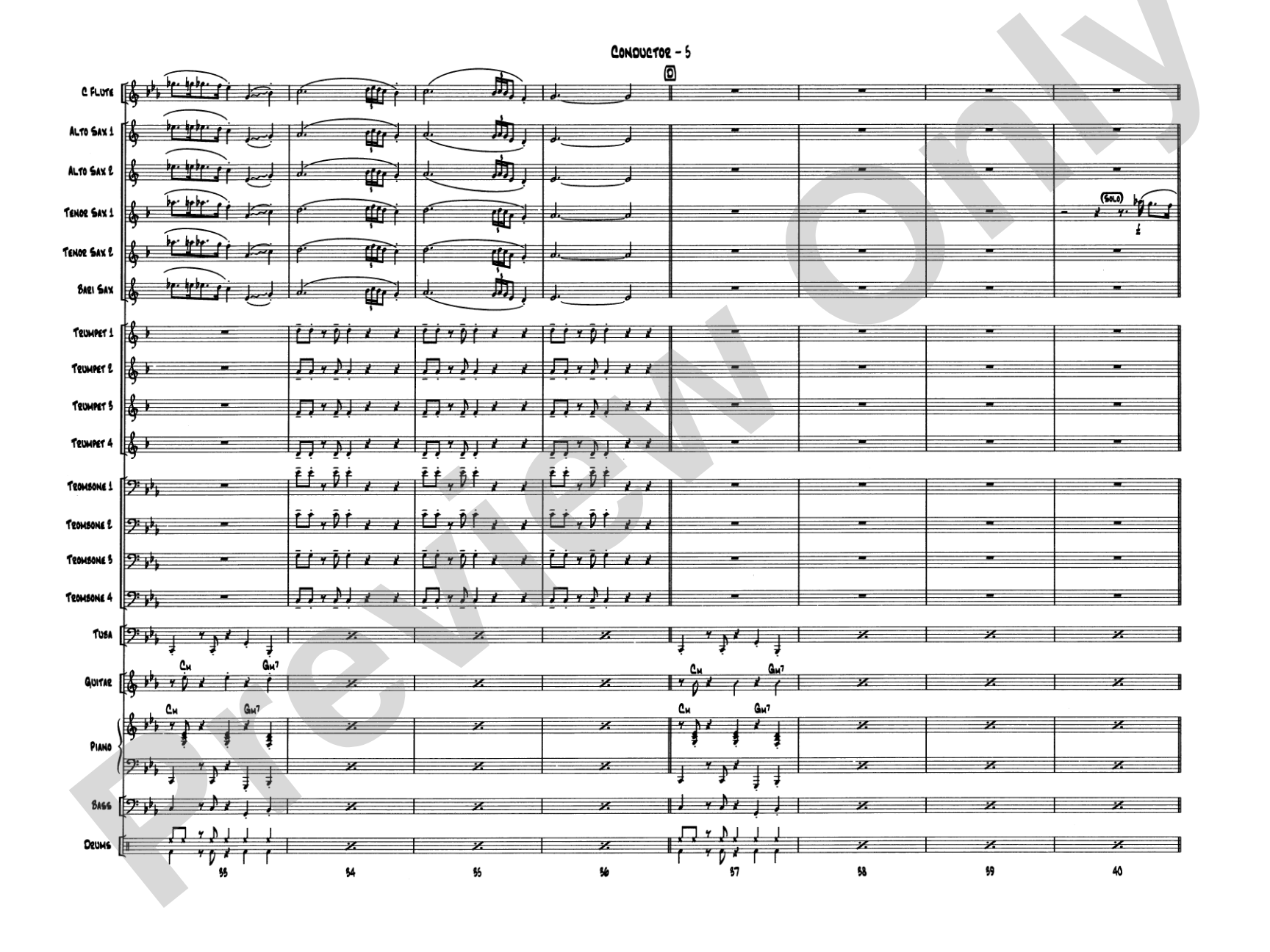 Take Five: Jazz Ensemble Conductor Score & Parts