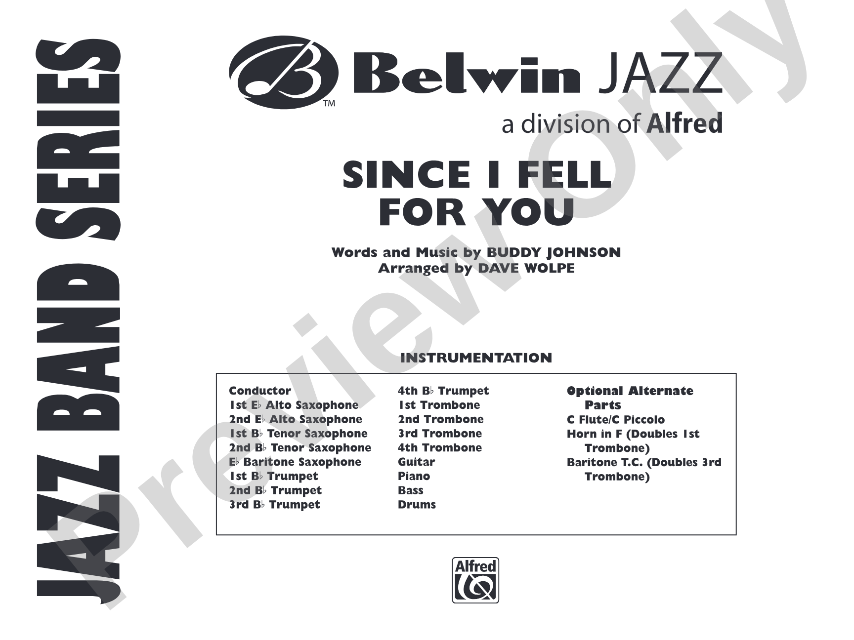 Since I Fell for You: Jazz Ensemble Conductor Score & Parts