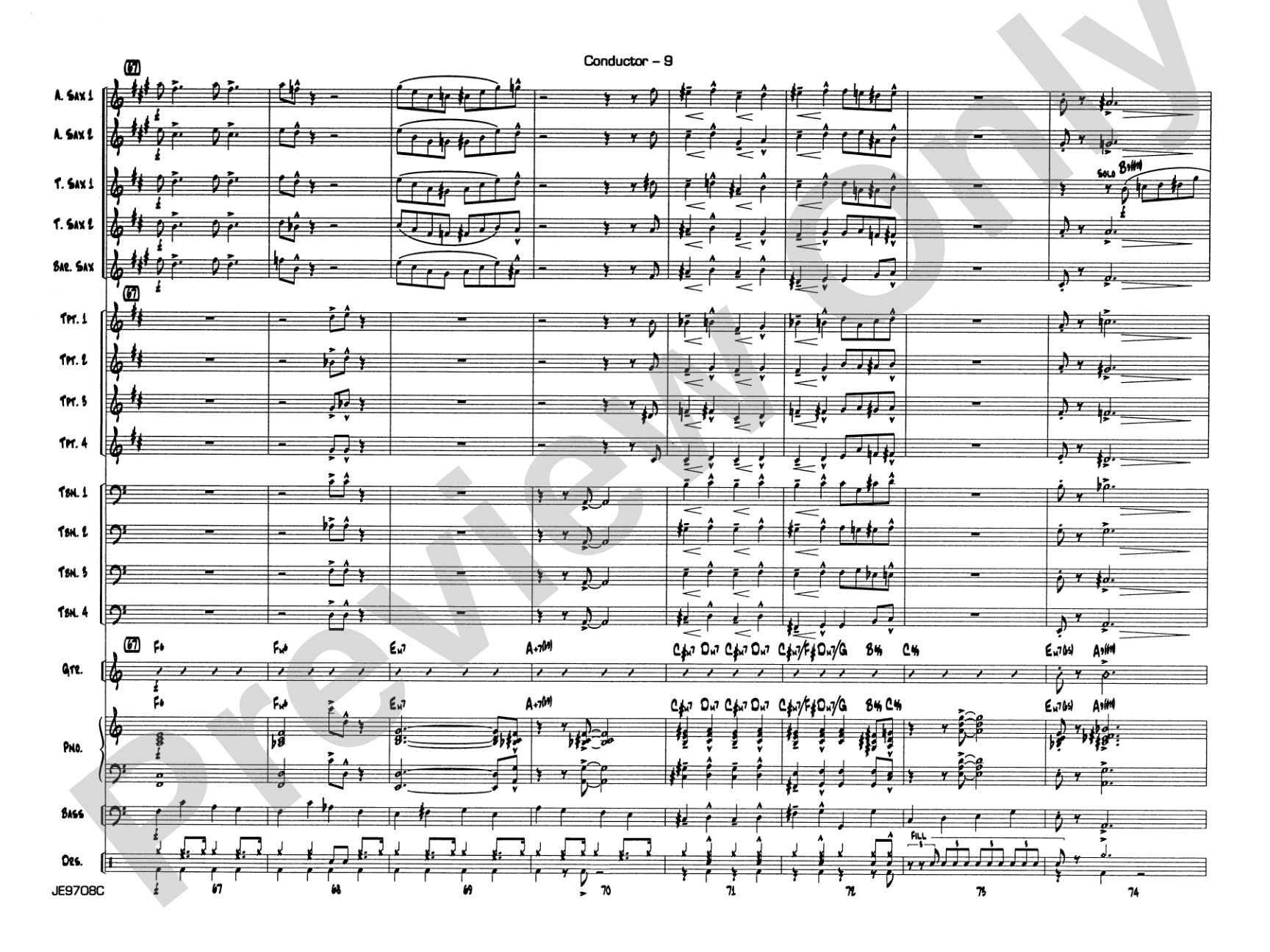 Cute: Jazz Ensemble Conductor Score & Parts
