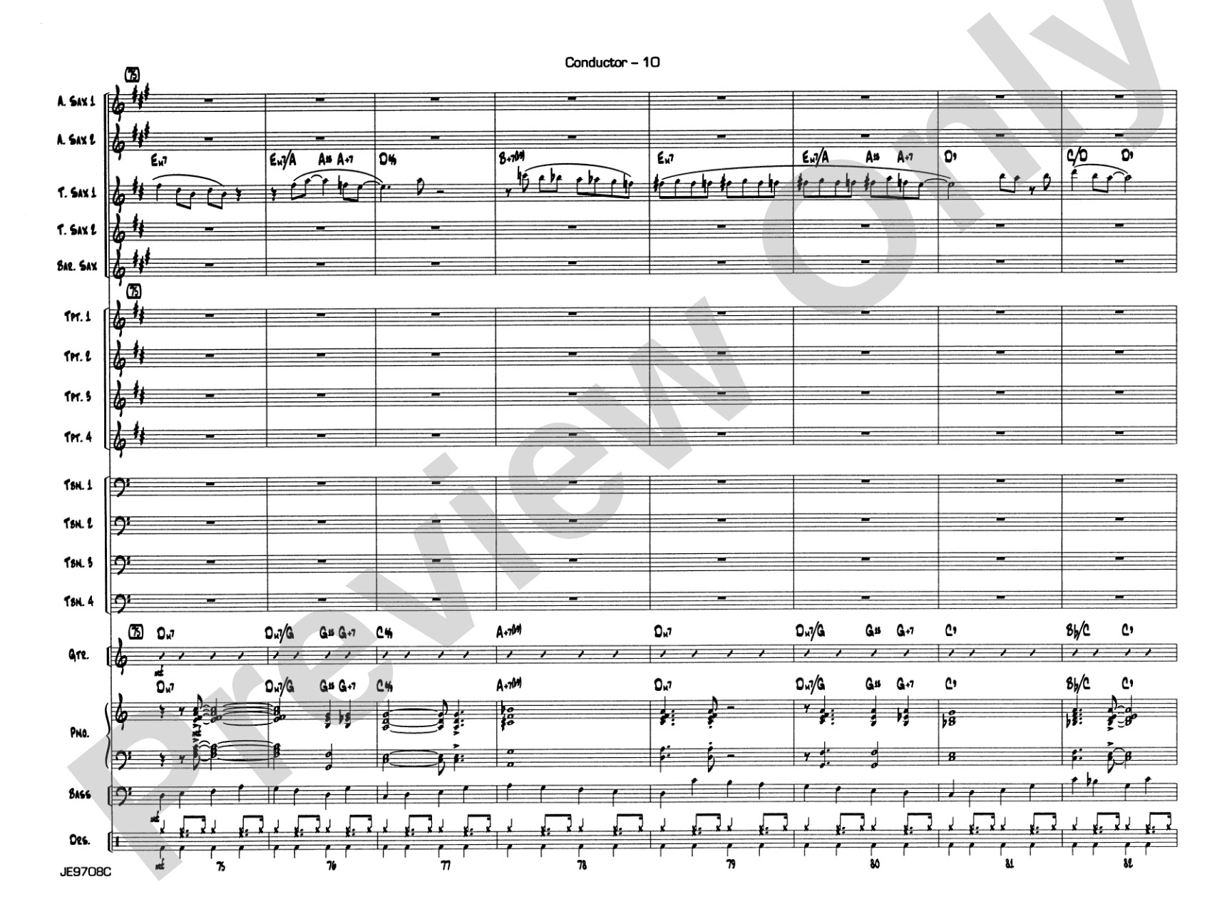 Cute: Jazz Ensemble Conductor Score & Parts