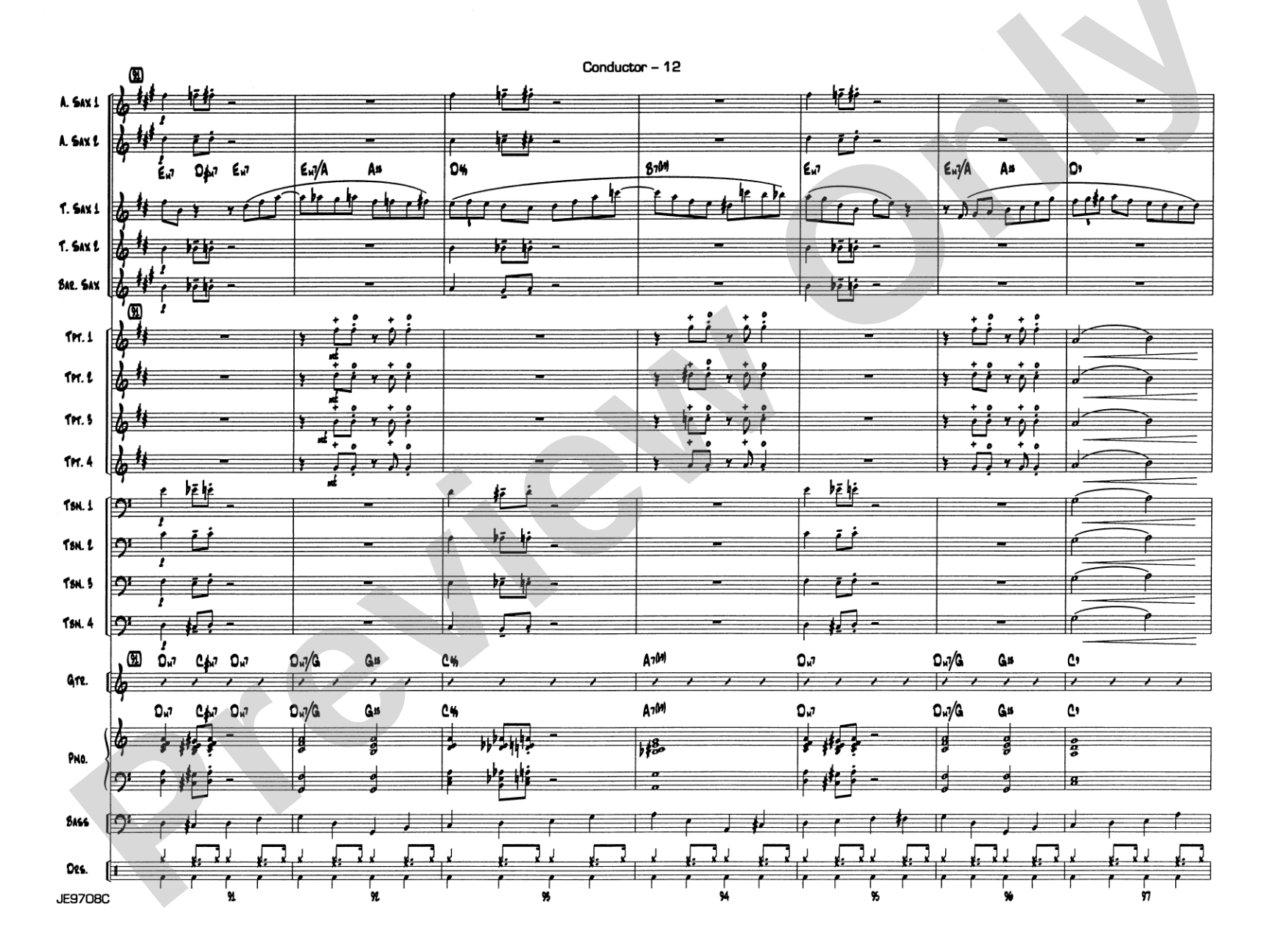 Cute: Jazz Ensemble Conductor Score & Parts