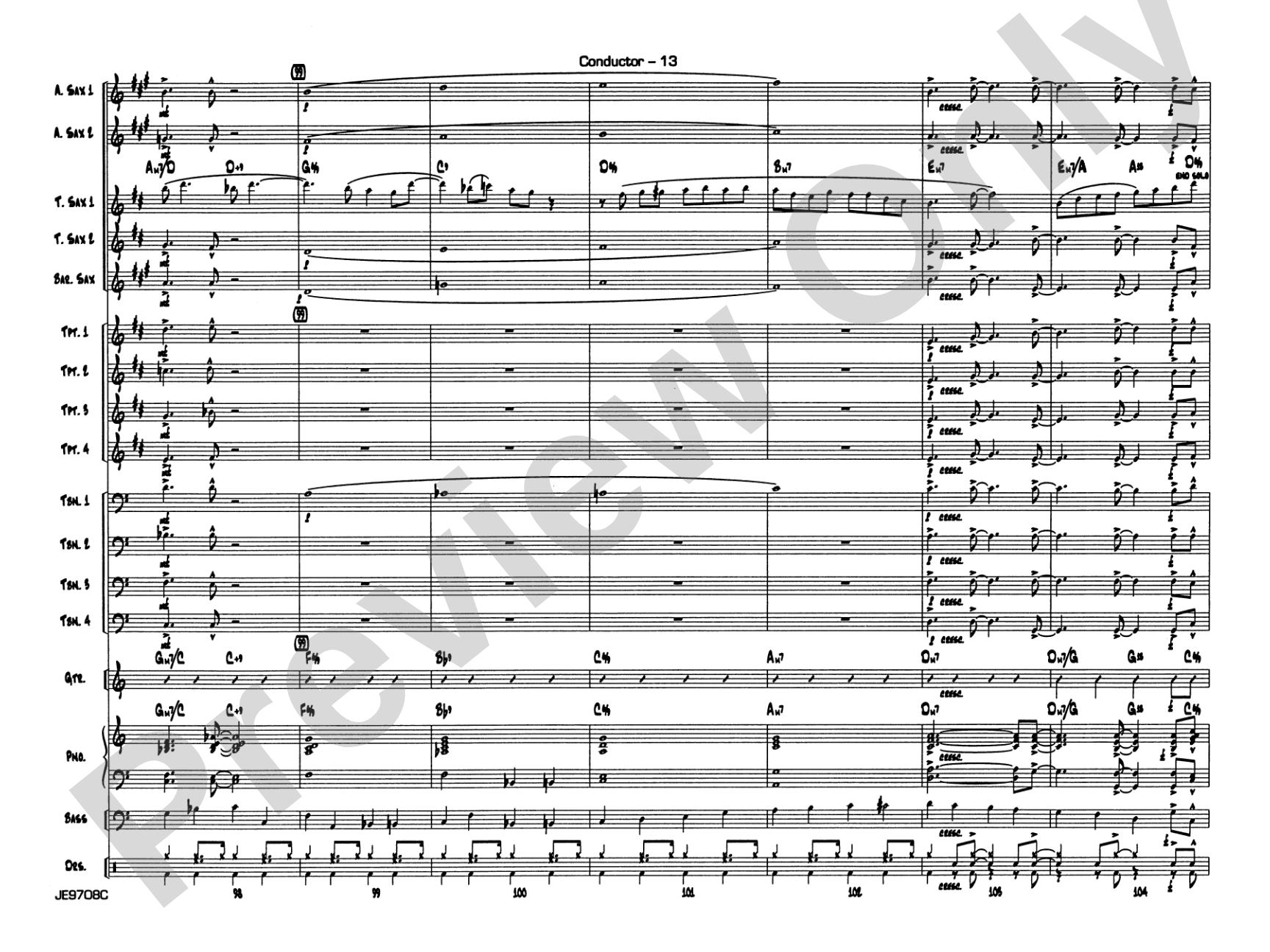 Cute: Jazz Ensemble Conductor Score & Parts