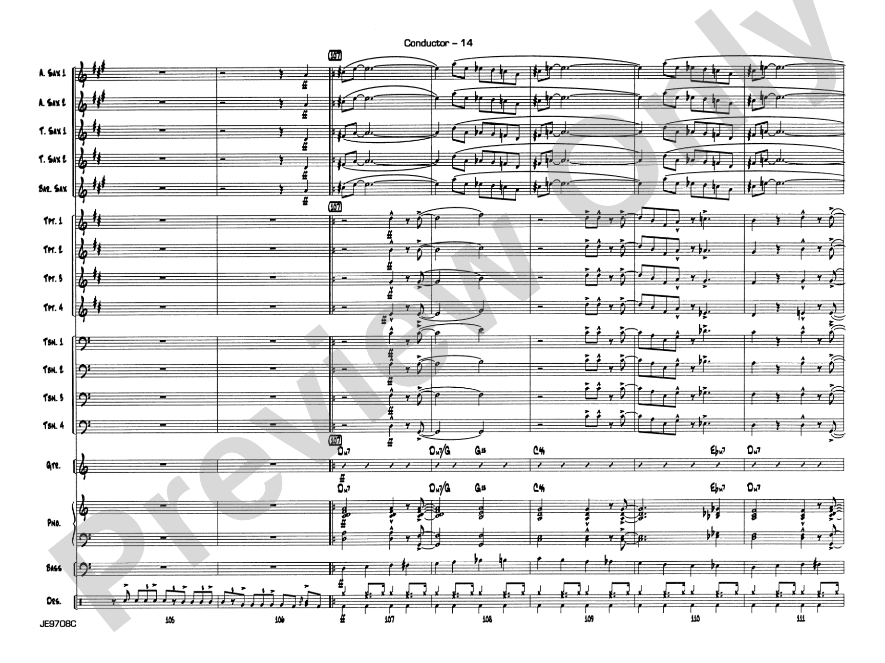 Cute: Jazz Ensemble Conductor Score & Parts