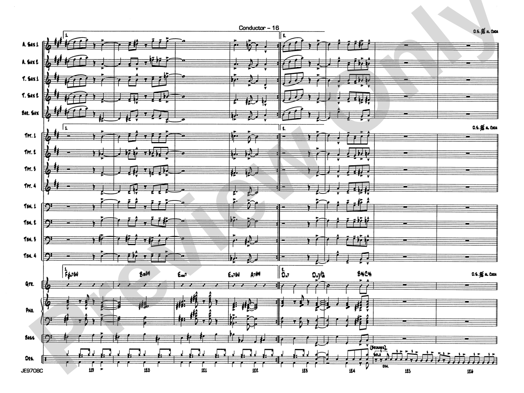 Cute: Jazz Ensemble Conductor Score & Parts