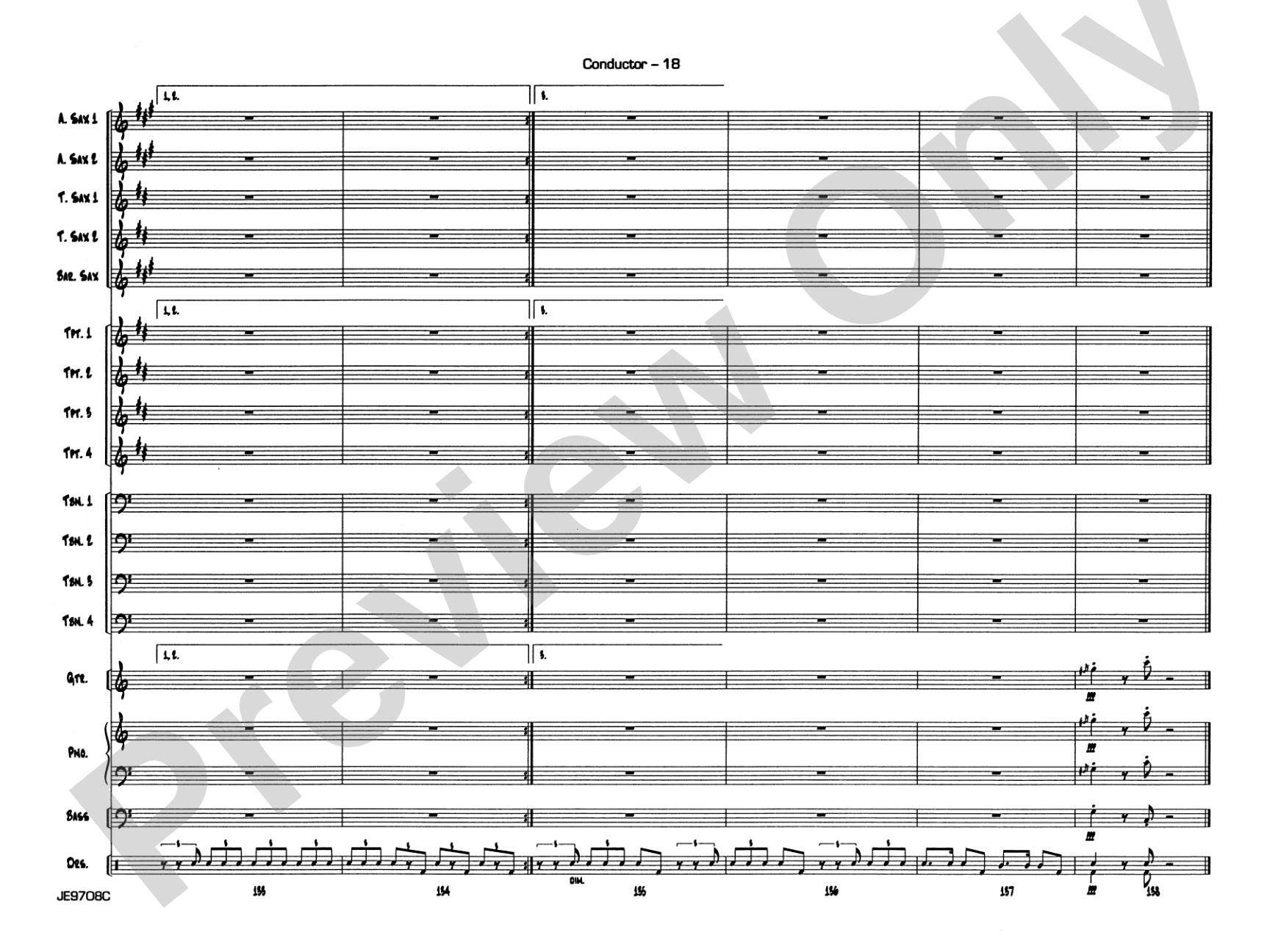 Cute: Jazz Ensemble Conductor Score & Parts