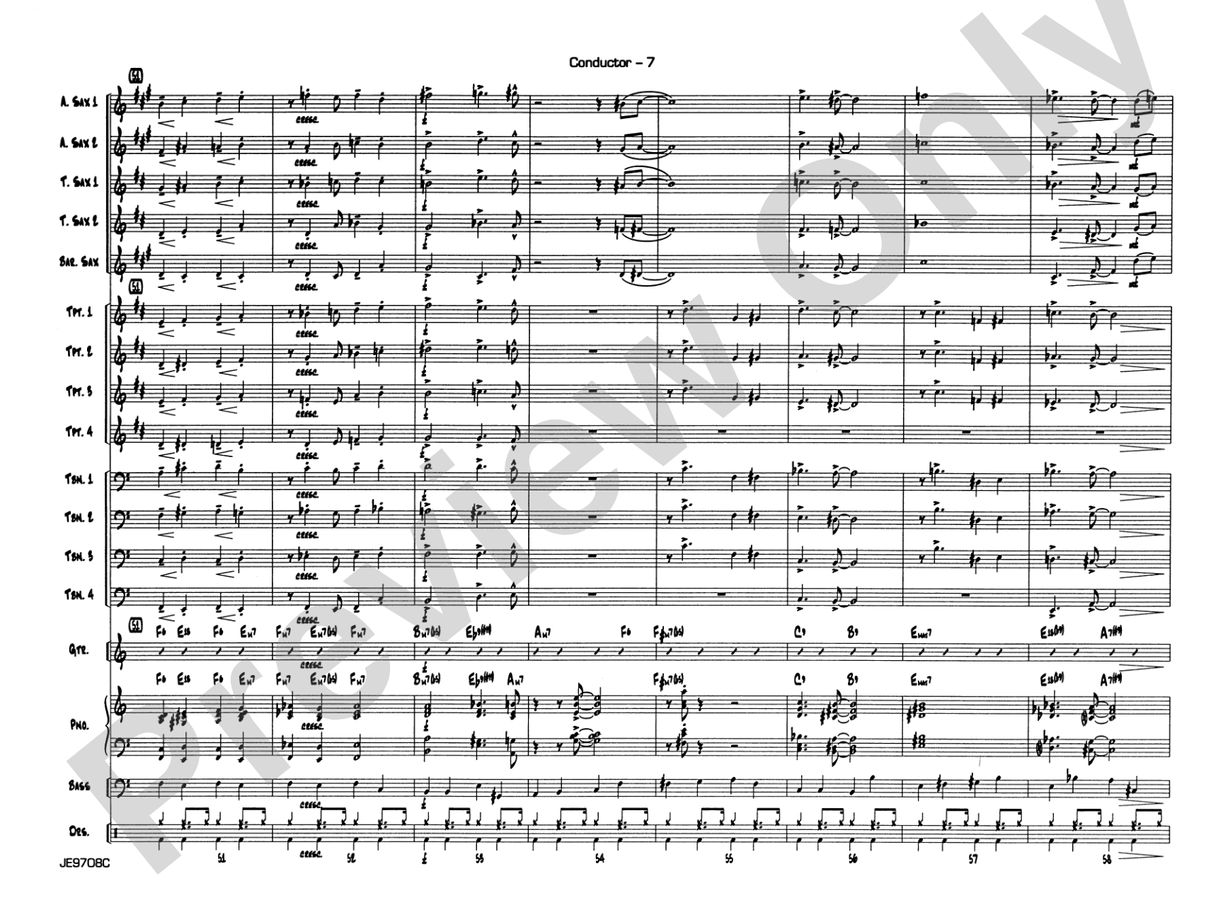 Cute: Jazz Ensemble Conductor Score & Parts