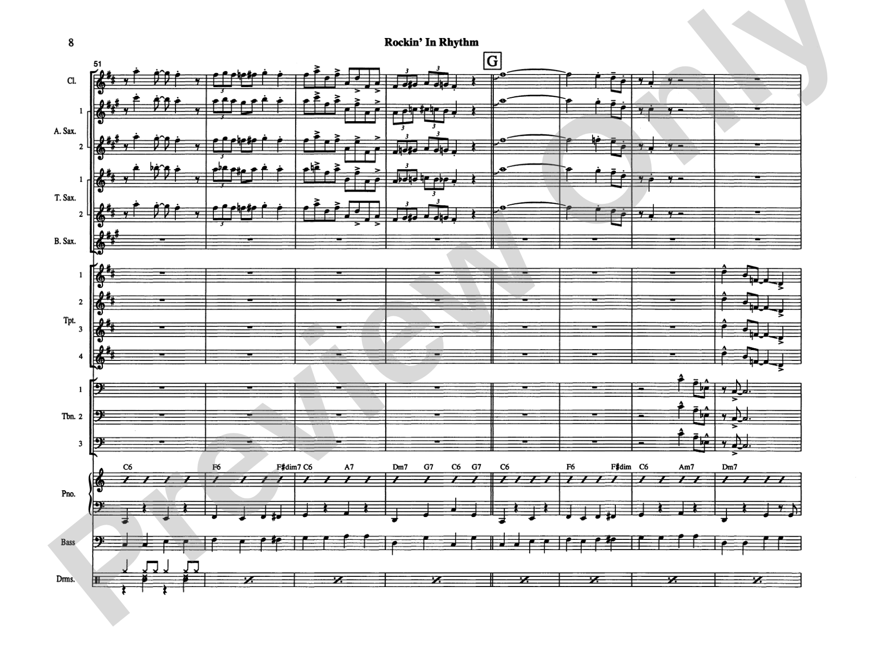 Rockin' in Rhythm: Jazz Ensemble Conductor Score & Parts