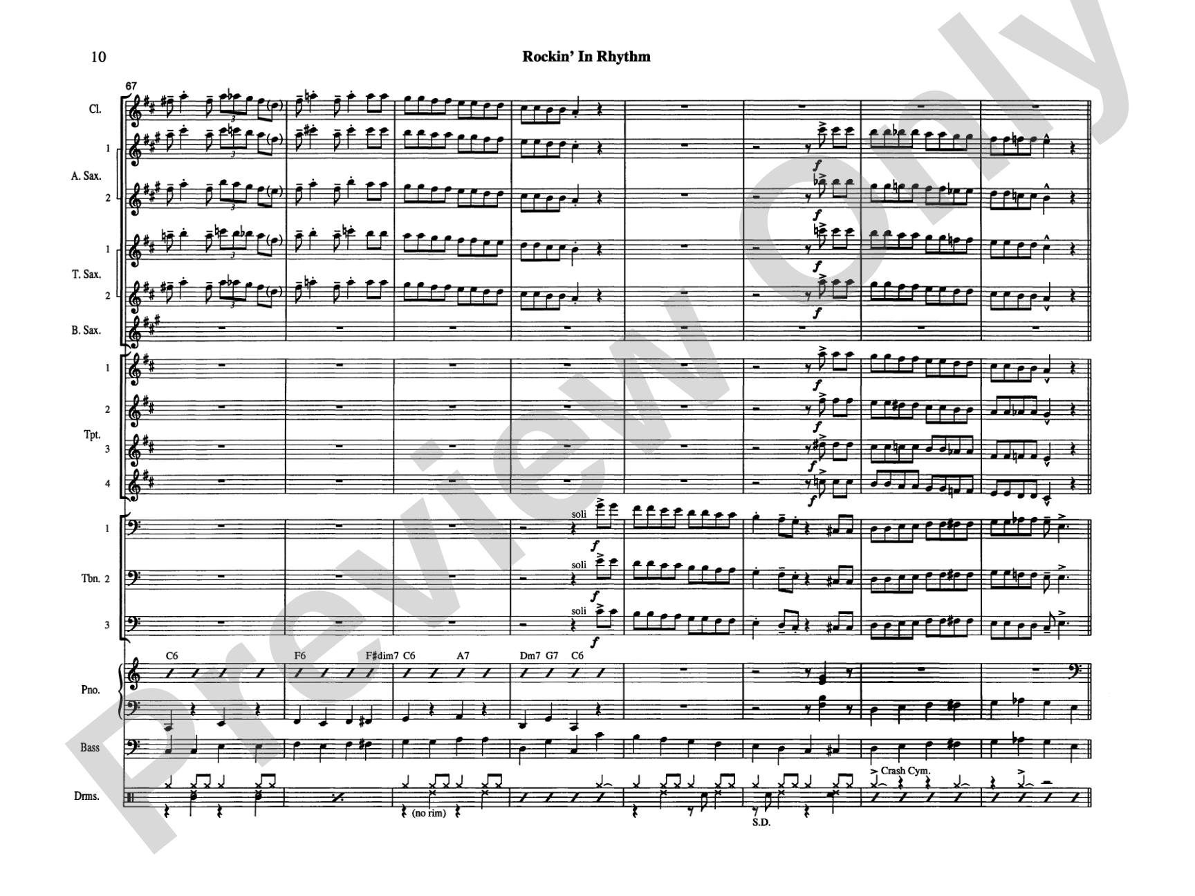 Rockin' in Rhythm: Jazz Ensemble Conductor Score & Parts