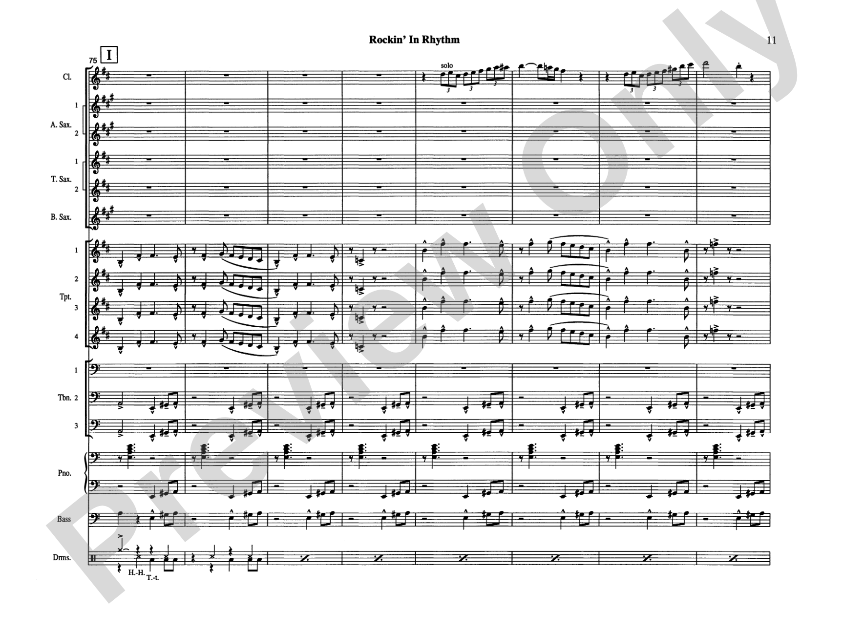 Rockin' in Rhythm: Jazz Ensemble Conductor Score & Parts