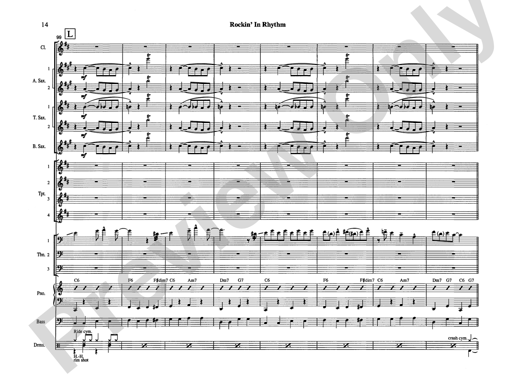Rockin' in Rhythm: Jazz Ensemble Conductor Score & Parts