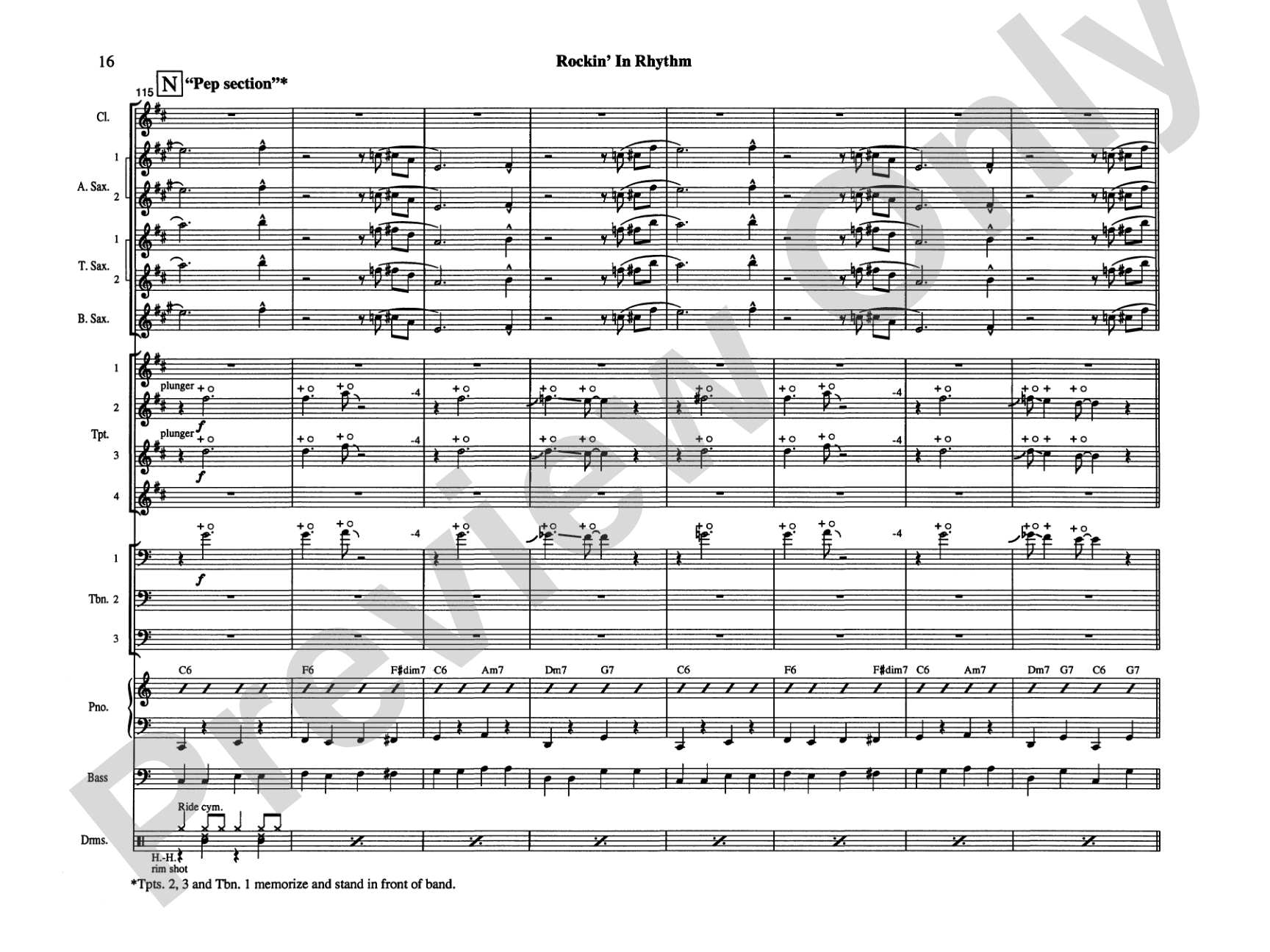 Rockin' in Rhythm: Jazz Ensemble Conductor Score & Parts
