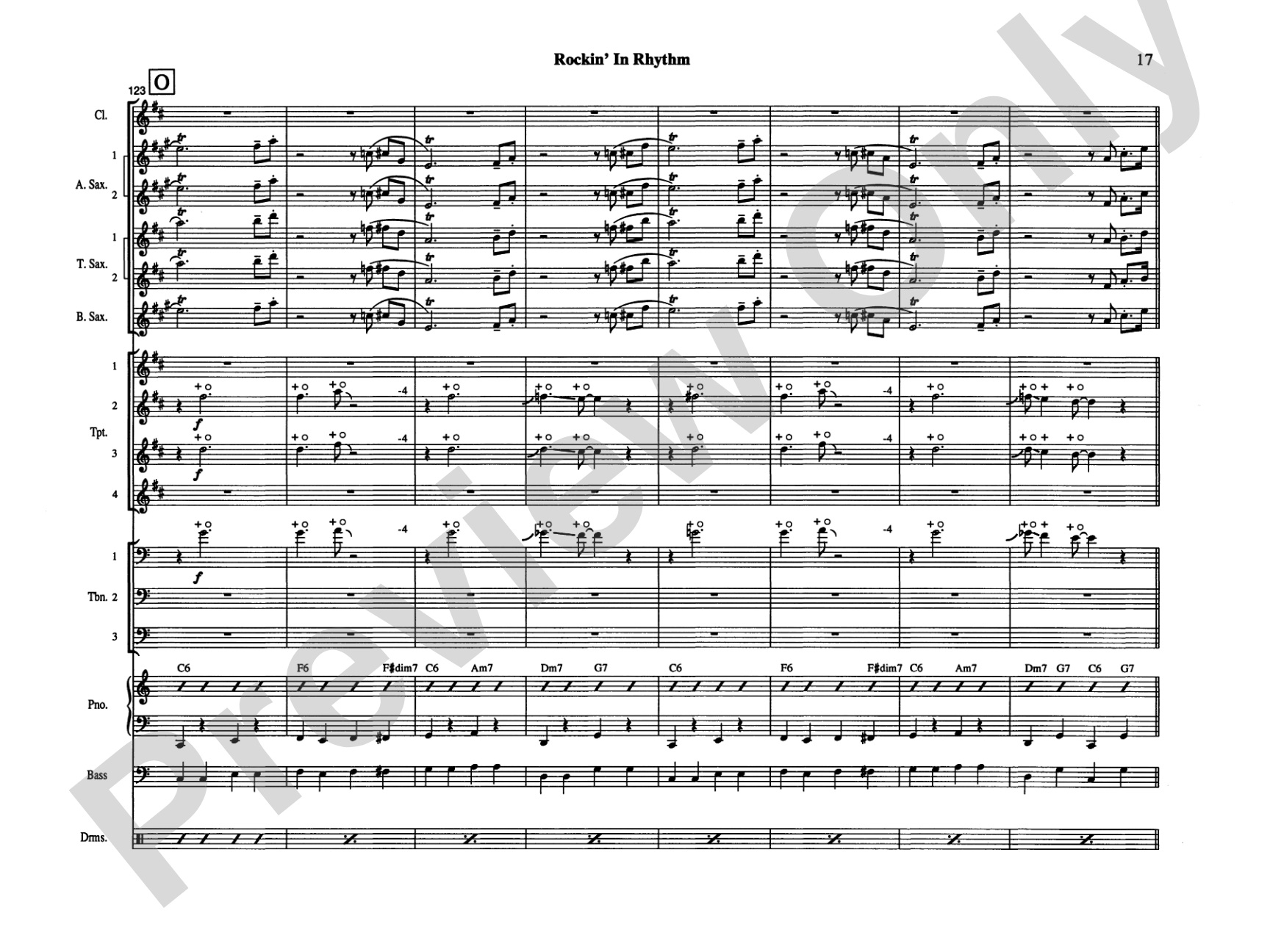 Rockin' in Rhythm: Jazz Ensemble Conductor Score & Parts