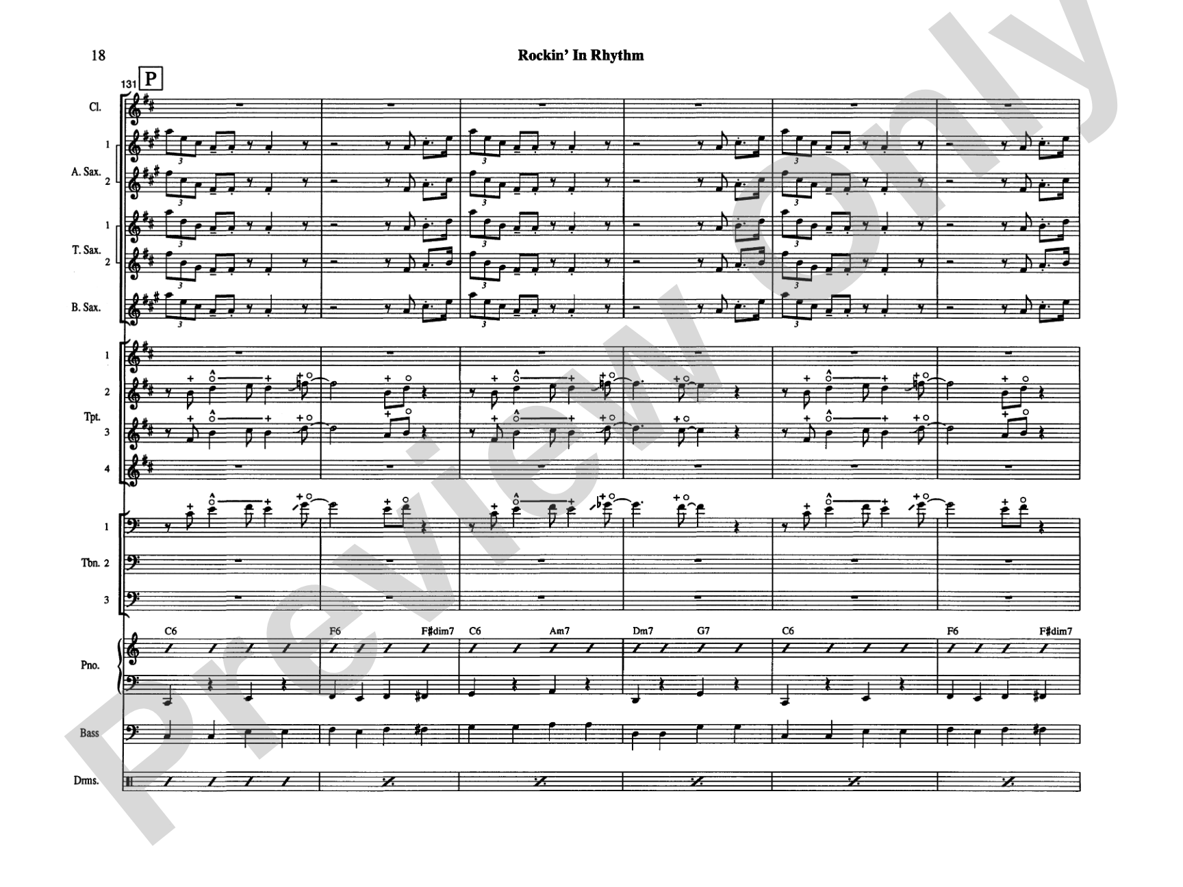 Rockin' in Rhythm: Jazz Ensemble Conductor Score & Parts