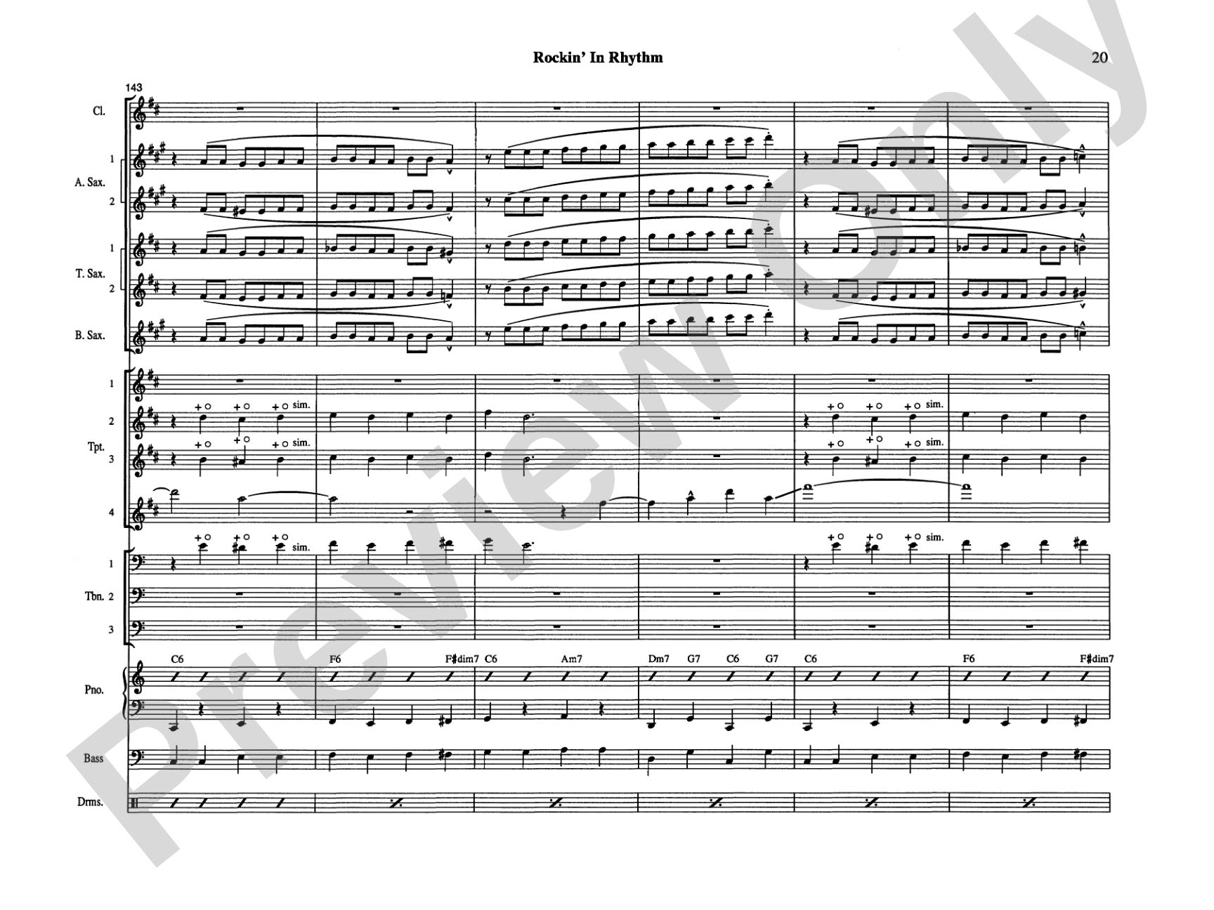 Rockin' in Rhythm: Jazz Ensemble Conductor Score & Parts