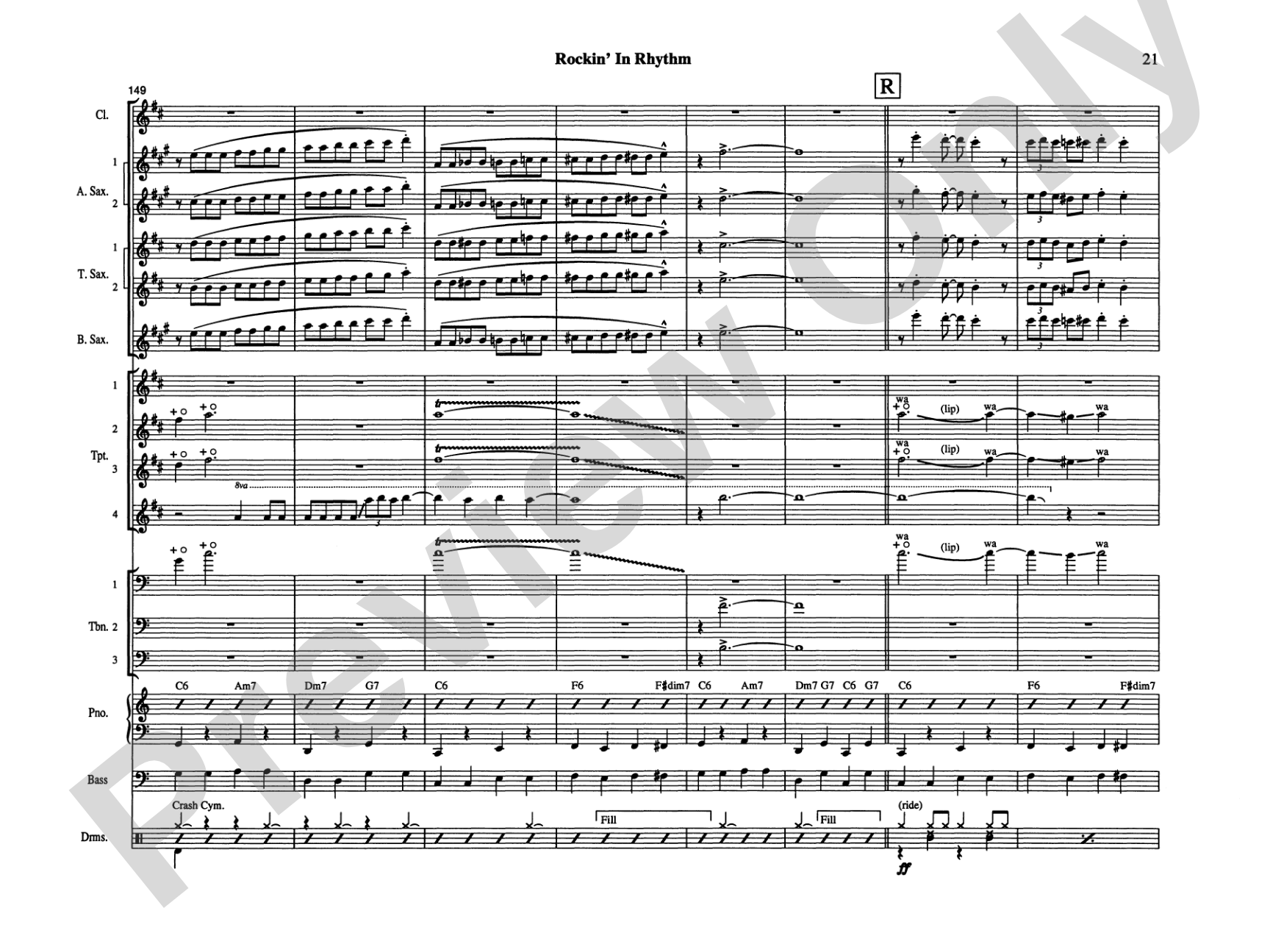 Rockin' in Rhythm: Jazz Ensemble Conductor Score & Parts