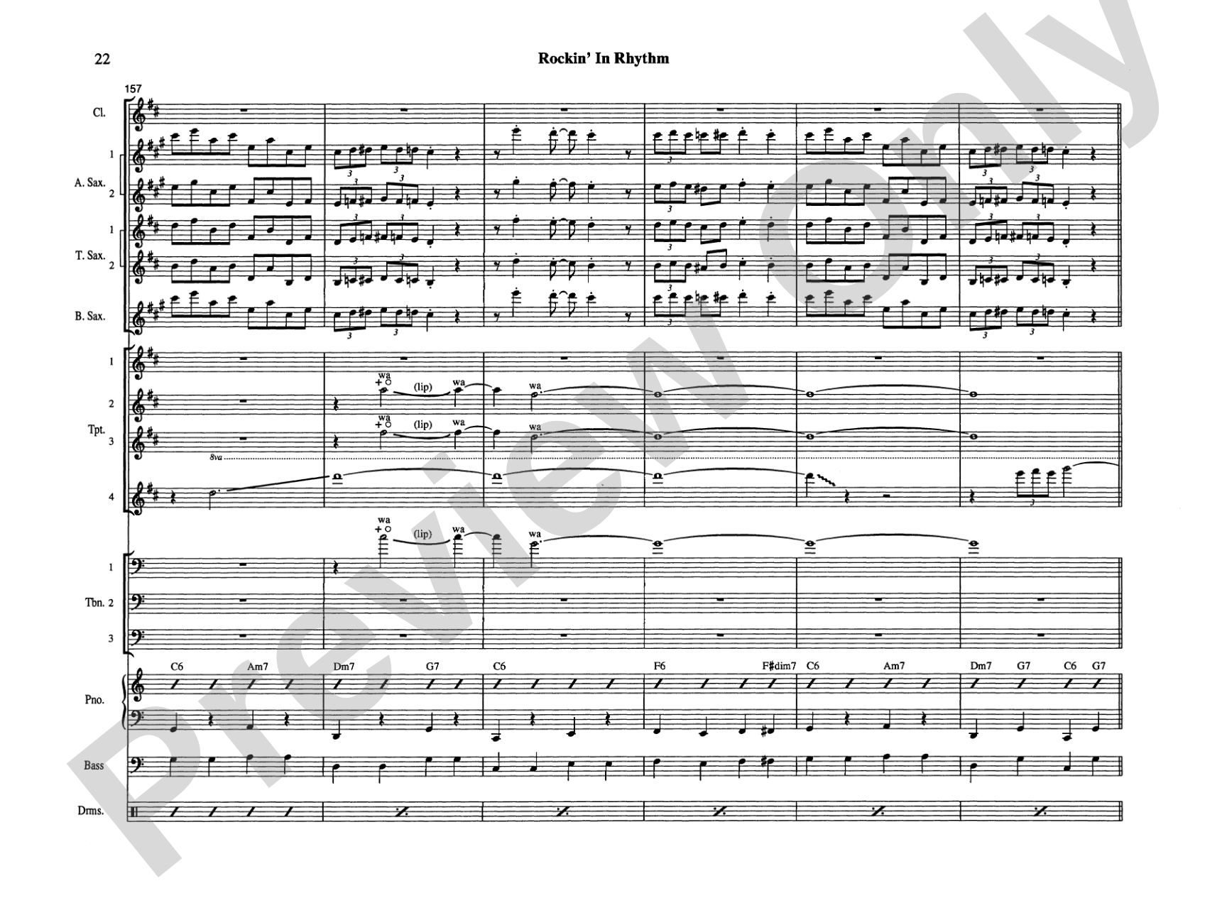 Rockin' in Rhythm: Jazz Ensemble Conductor Score & Parts