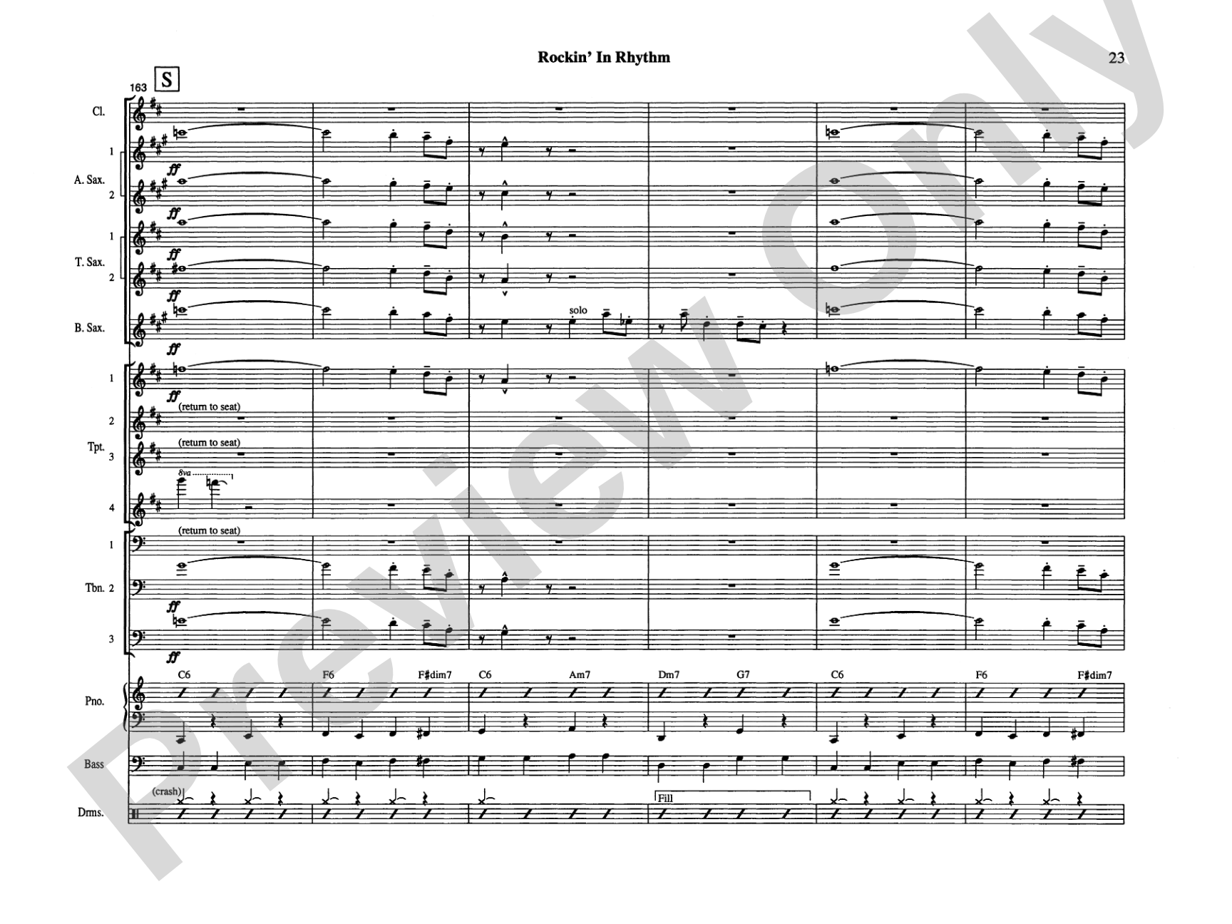 Rockin' in Rhythm: Jazz Ensemble Conductor Score & Parts