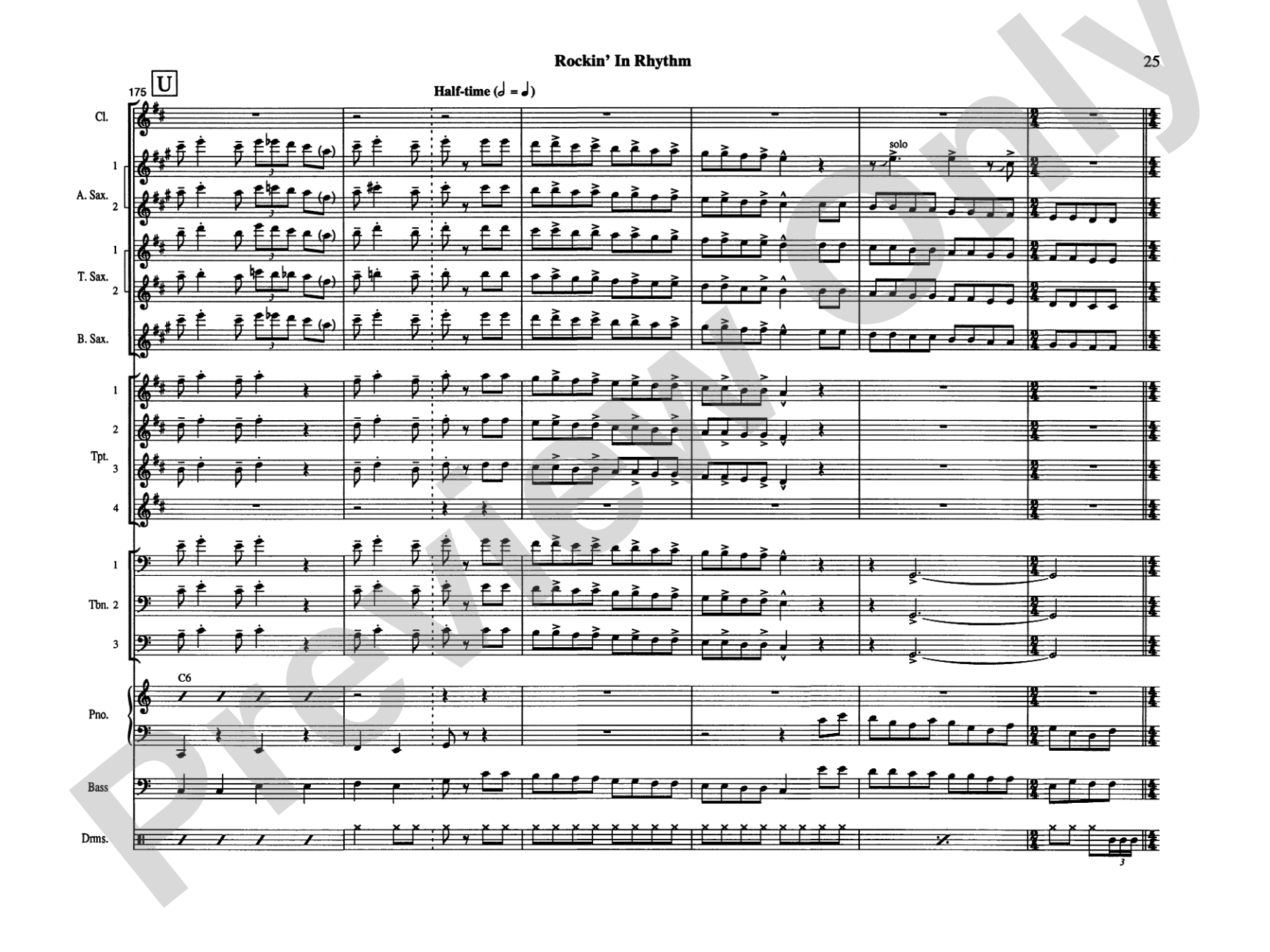 Rockin' in Rhythm: Jazz Ensemble Conductor Score & Parts